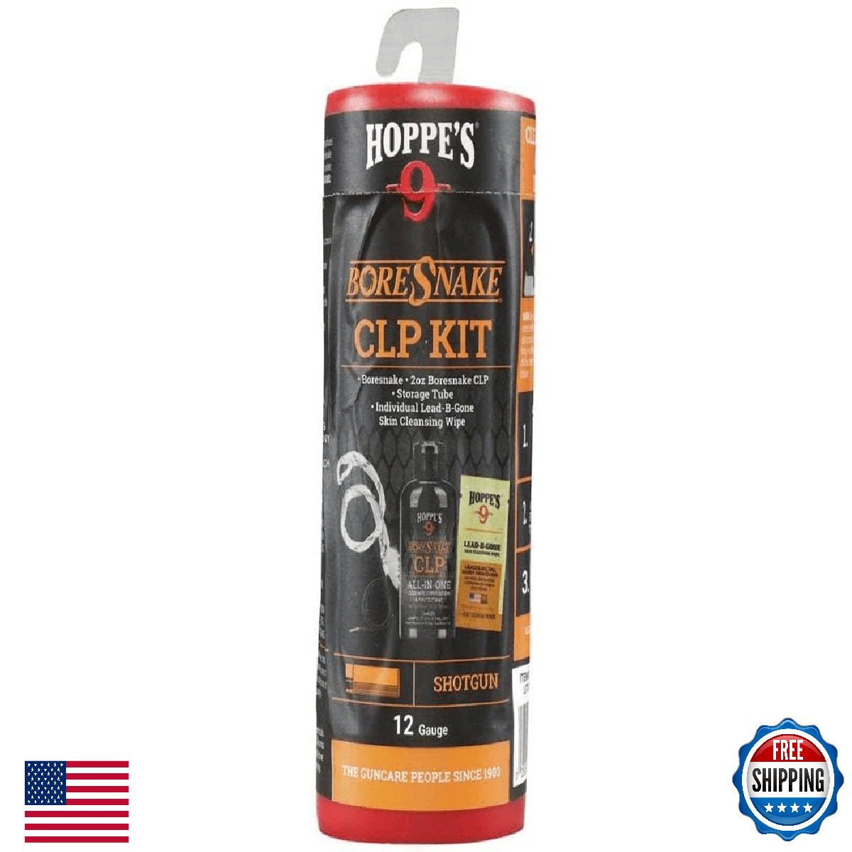 Hoppes CLP Cleaning Kit 12 Gauge Shotgun Snake Gun Cleaner 210012 - Image 1