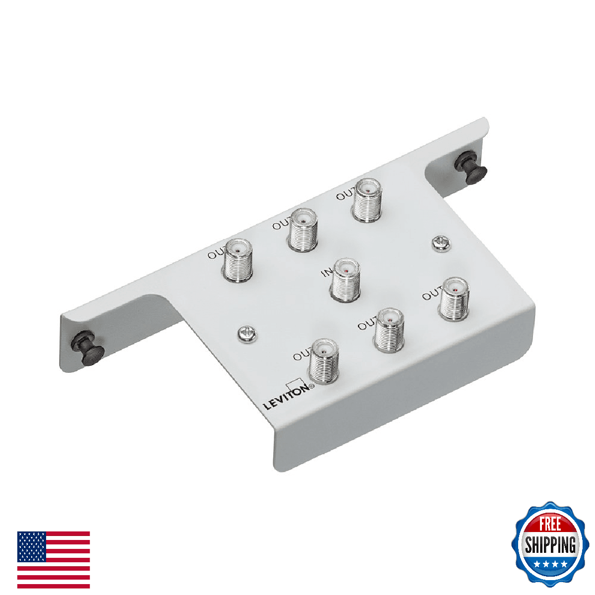 Leviton 1x6 2GHz Passive Video Splitter 47690-6C2 White for Home/Office - Image 1