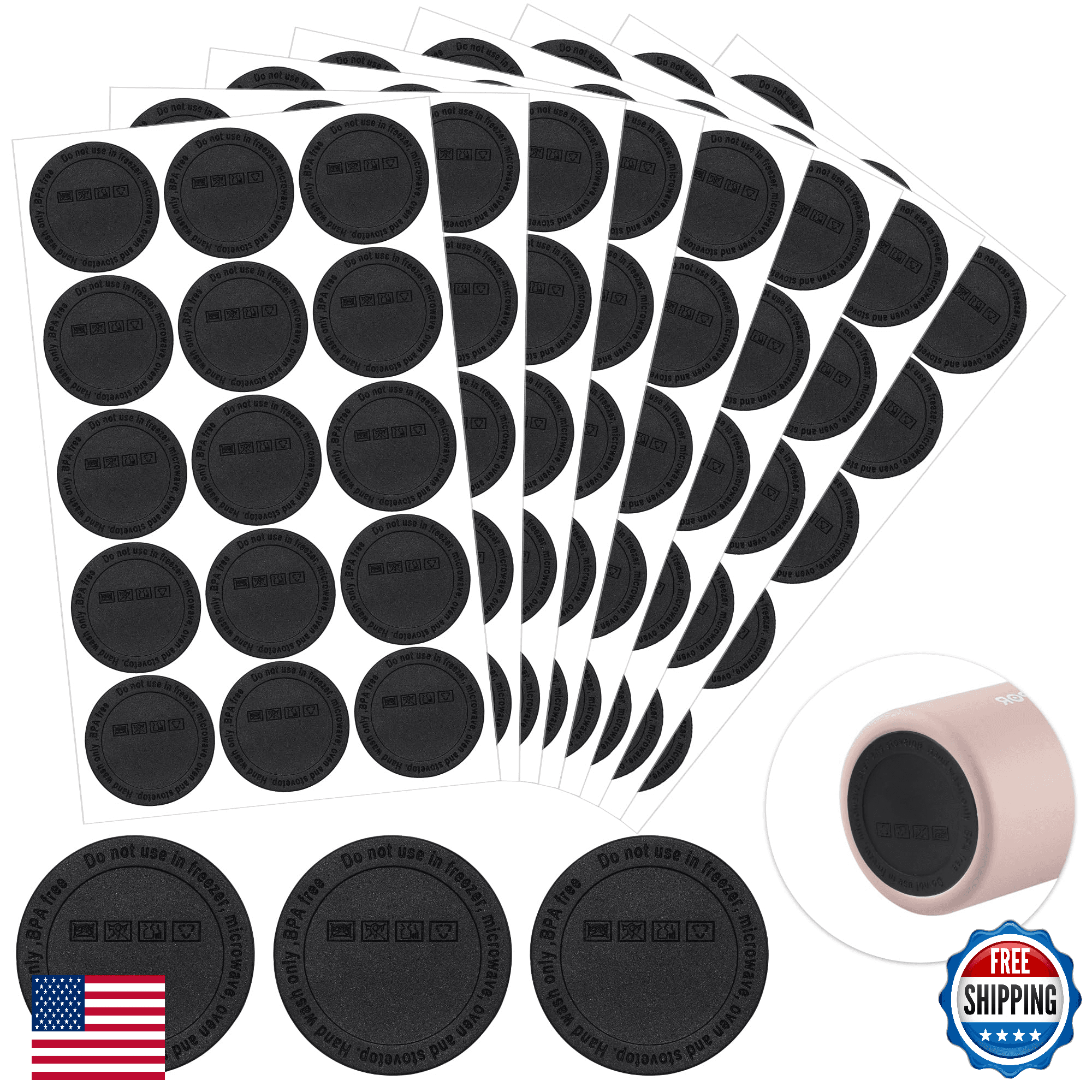 HOYDATE Rubber Bottoms for Sublimation Tumblers Protectors Anti-Slip Silicone Ad - Image 1