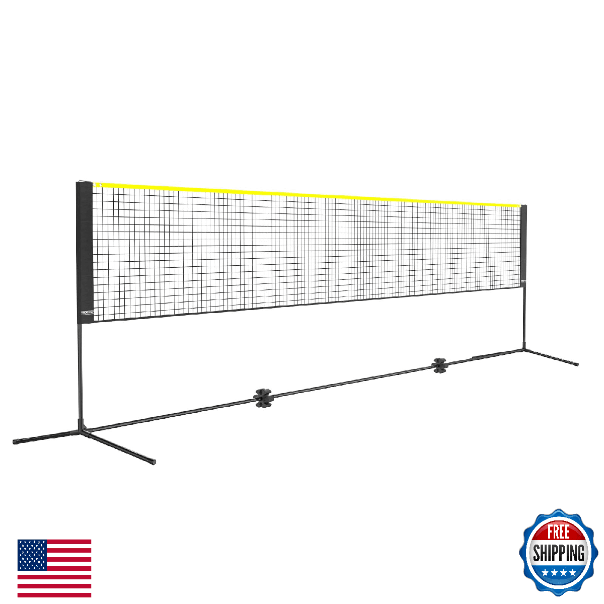 VEVOR 17ft Height Adjustable Badminton Volleyball Net Tennis Pickleball Set - Image 1