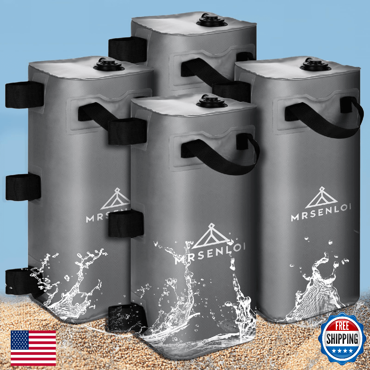Mrsenloi Canopy Water Weights Bag Set of 4, 220 LBS Gazebos Tent Water Weights S - Image 1