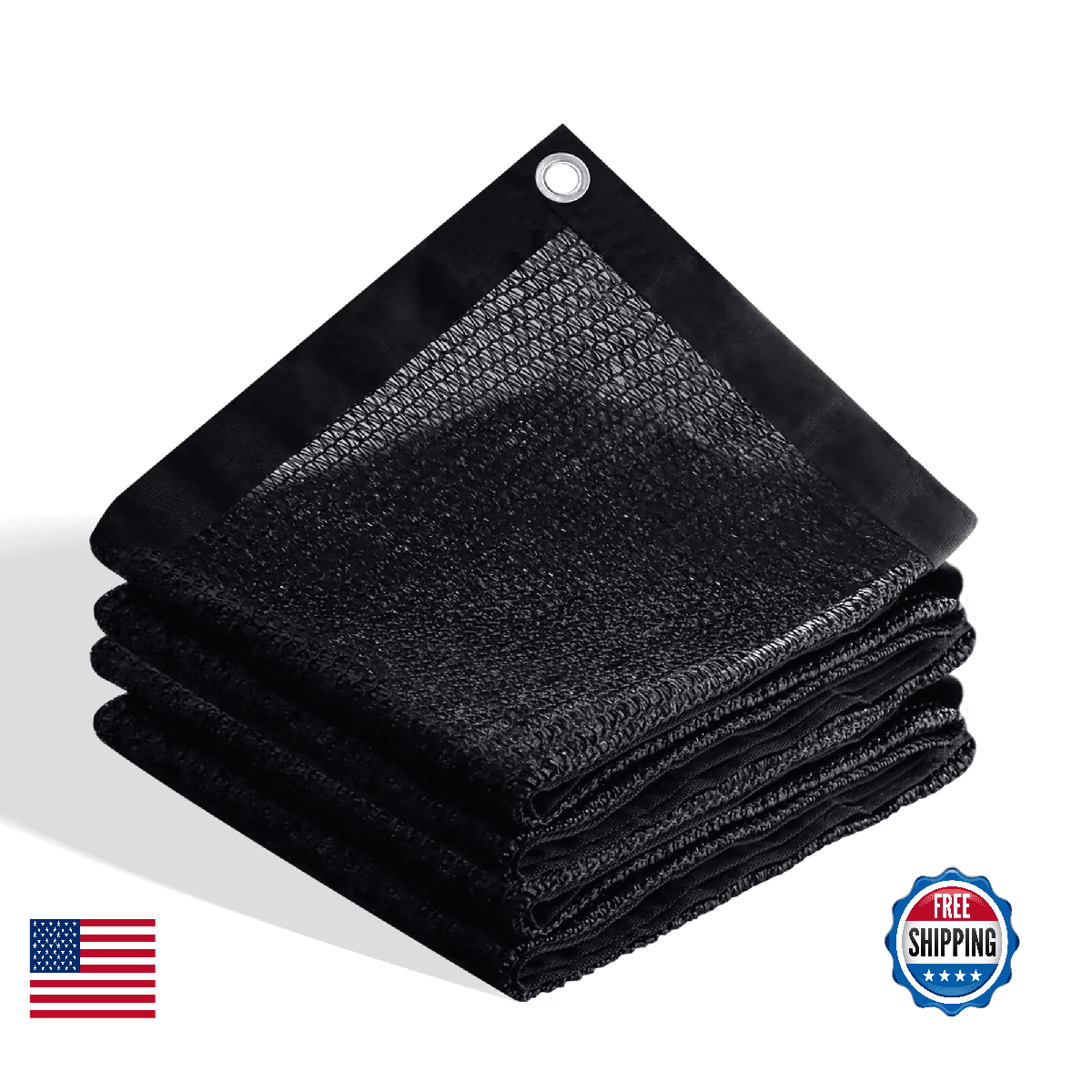 VICLLAX 70% Shade Cloth 12x16FT Black Mesh Fabric Grommet Sun Shade Garden Green - Image 1