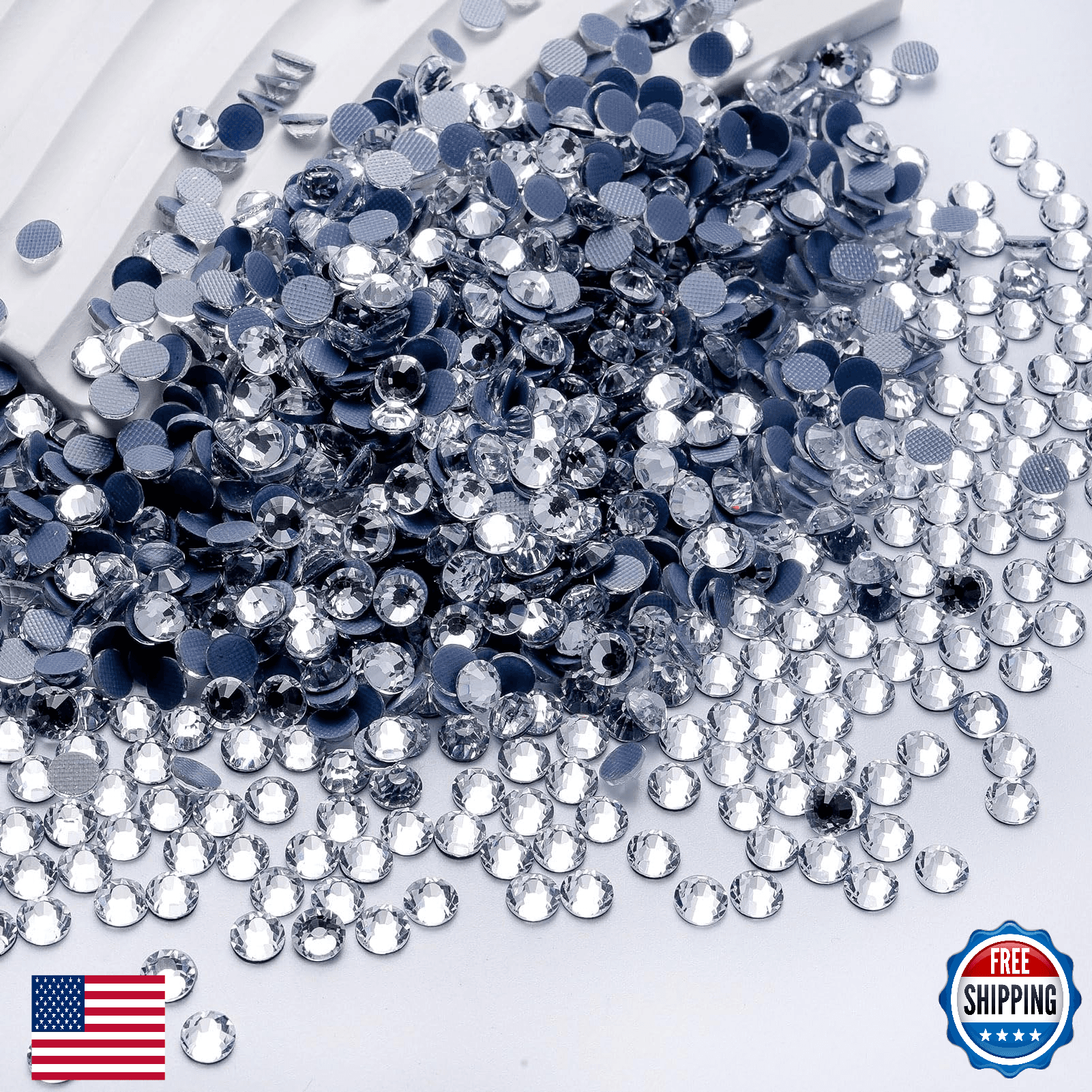 Meibite Hotfix Rhinestones Bulk, 2880PCS Crystal Hot Fix Rhinestones for Clothes - Image 1