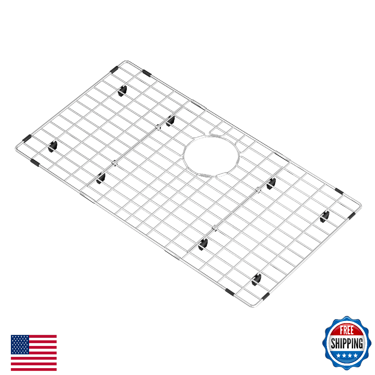 Blitzlabs Sink Bottom Grid Protector Stainless Steel Kitchen Sink Grat - Image 1
