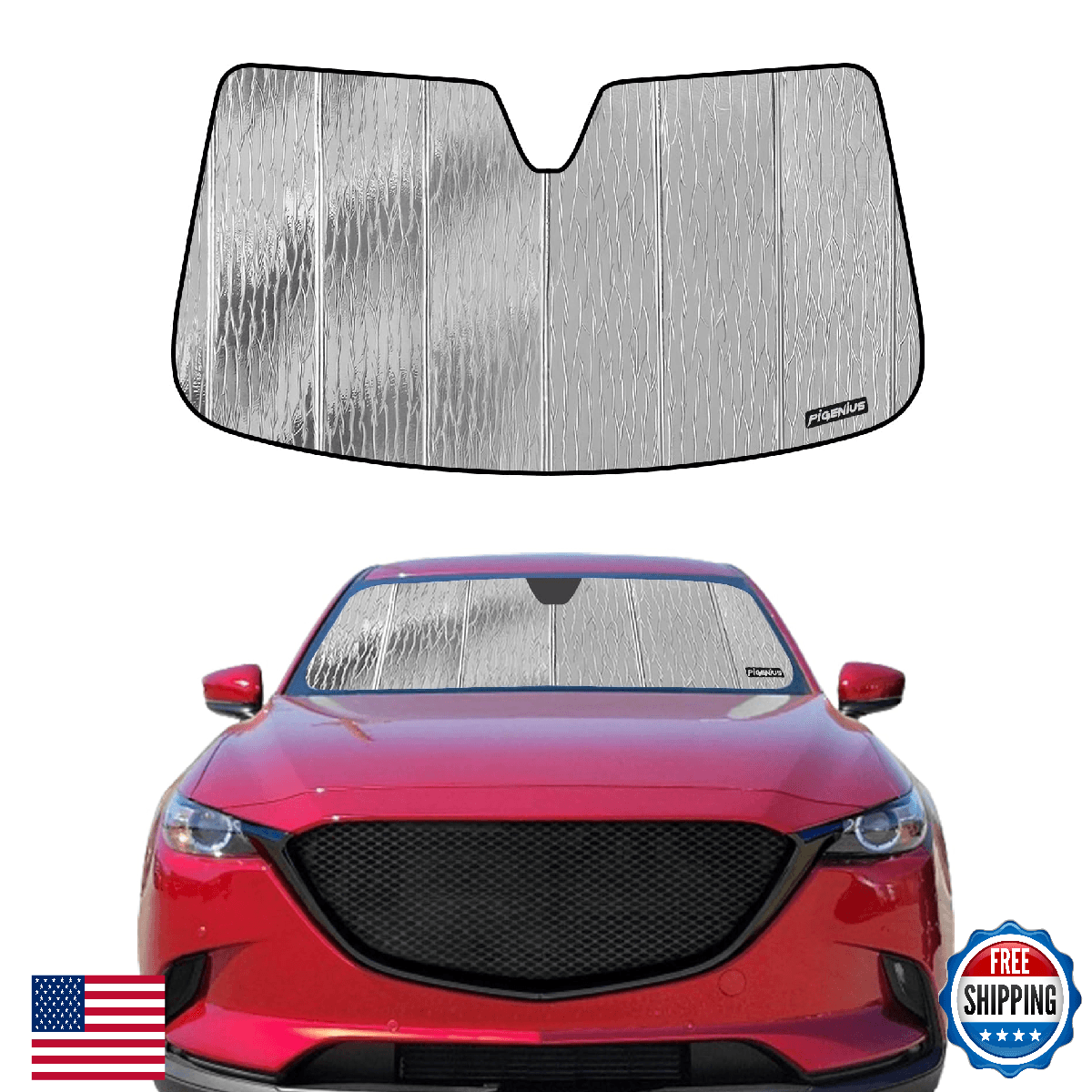 Pigenius Windshield Sunshade Mazda CX-9 2016-2023 No Sensor AstraGuard - Image 1