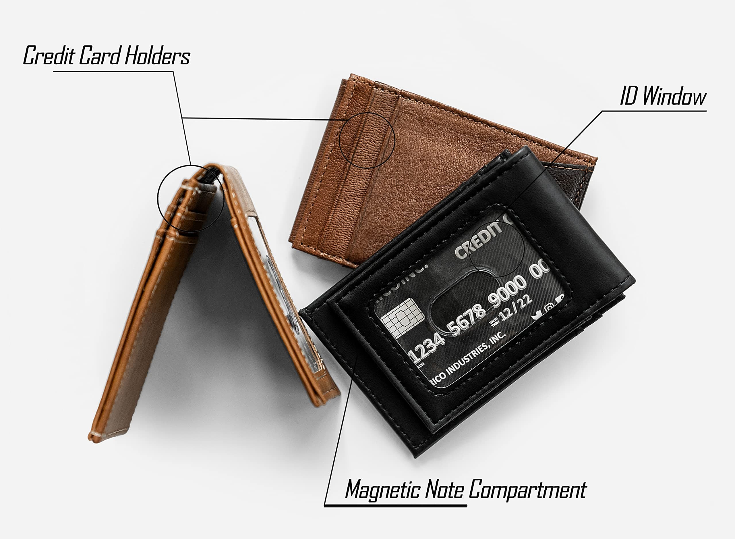 Rico Industries Laser Engraved Front Pocket Wallet, Green Bay Packers, Brown - Thumbnail 4