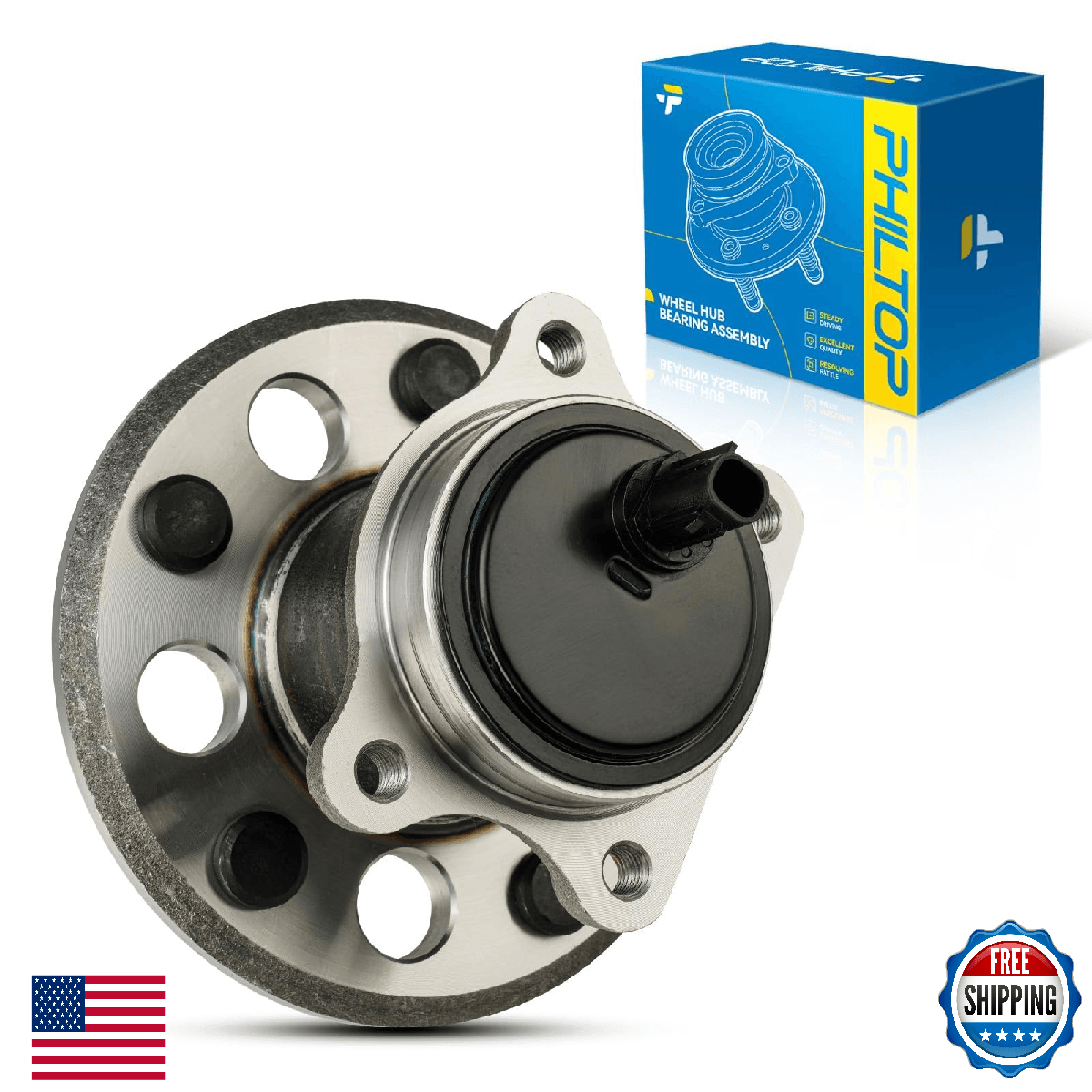 PHILTOP 512454 Rear Wheel Bearing Fit for Toyota Camry 2012-2017, Toyota Avalon - Image 1