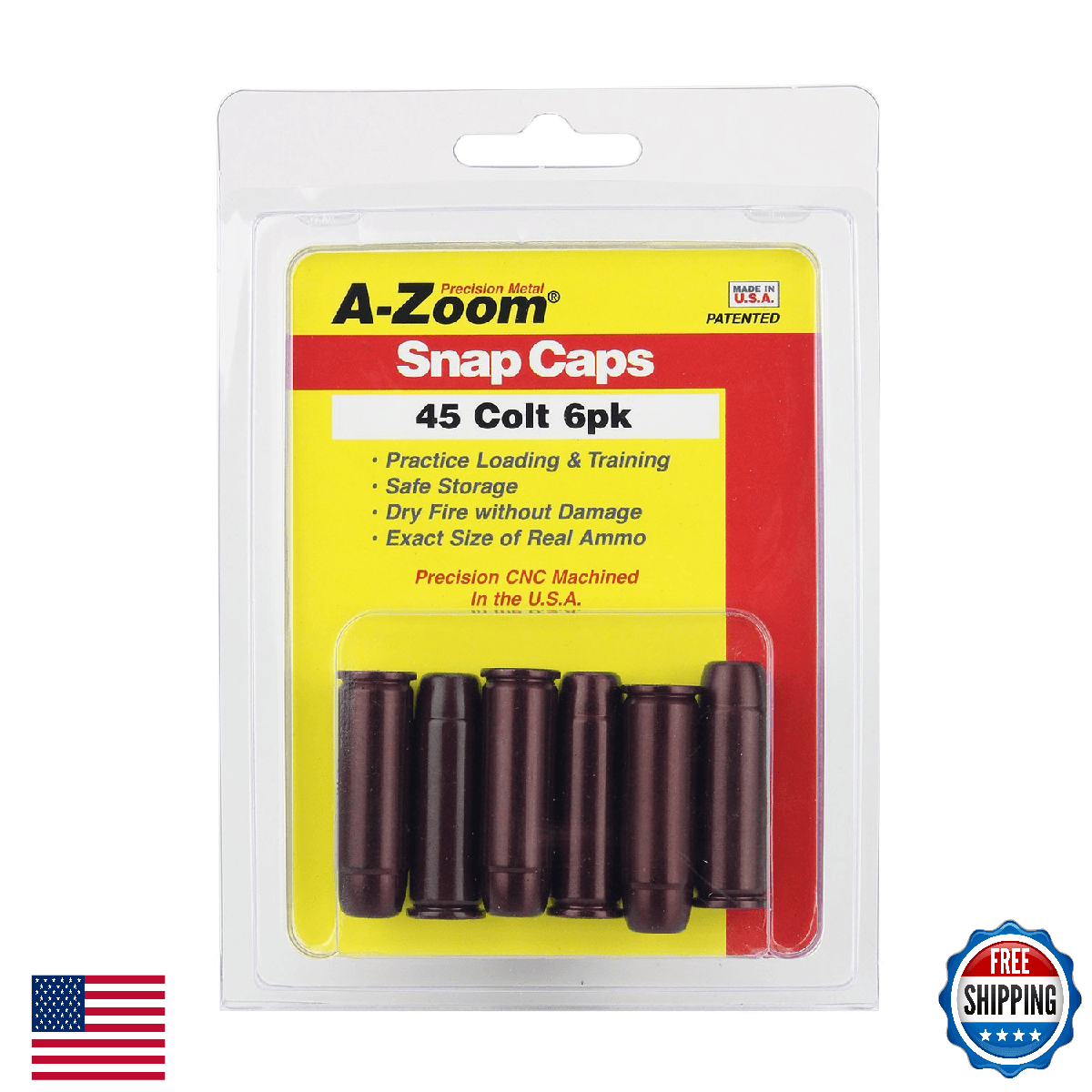 A-Zoom 45 Colt Precision Snap Caps - 6 Pack - Image 1