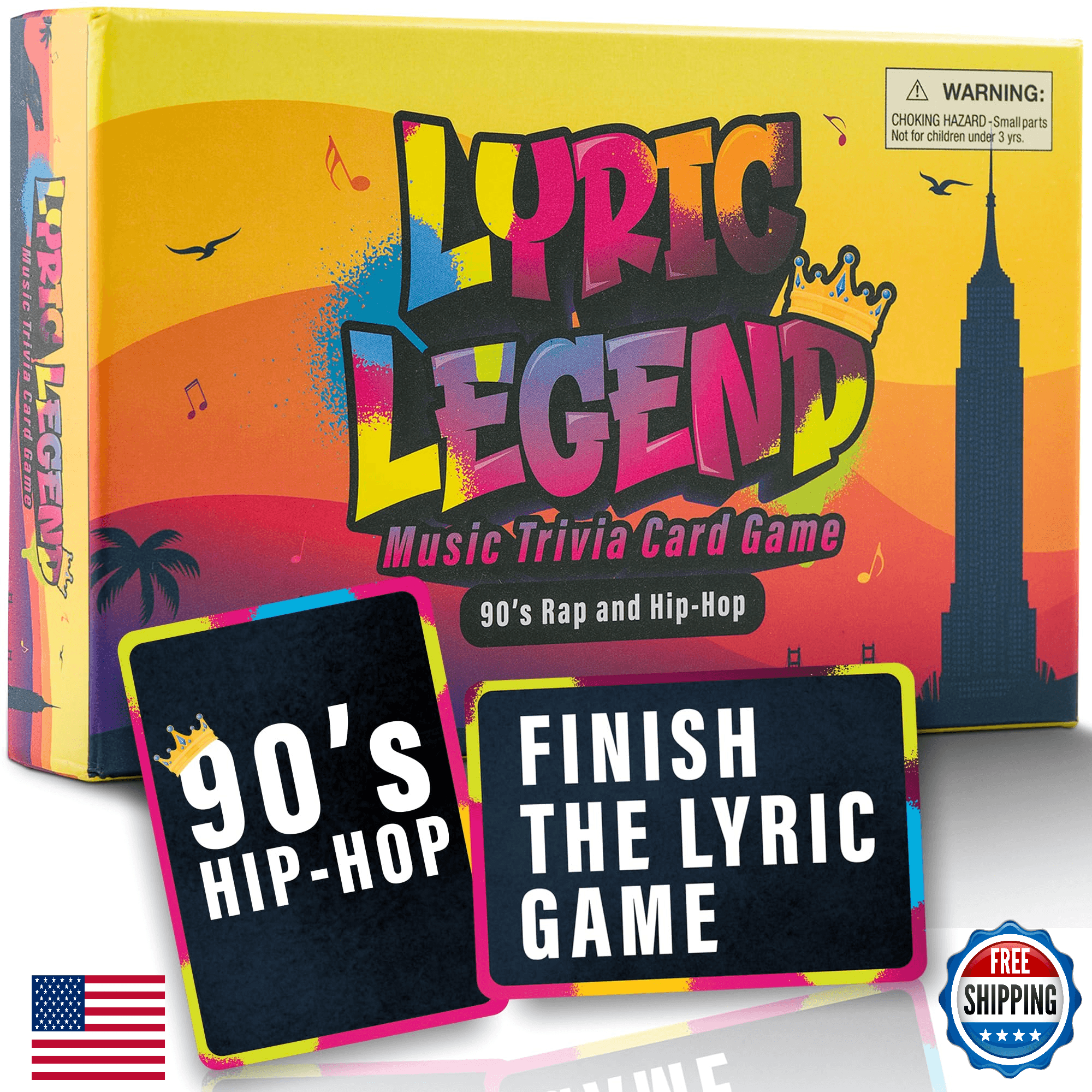 Lyric Legend 90s Hip-Hop Rap Music Trivia Game - Expandable Multi-Game - Image 1