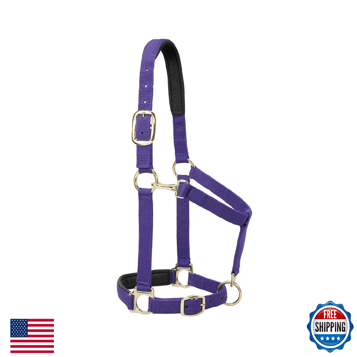 Weaver Leather Padded Adjustable Nylon Horse Halter - Image 1