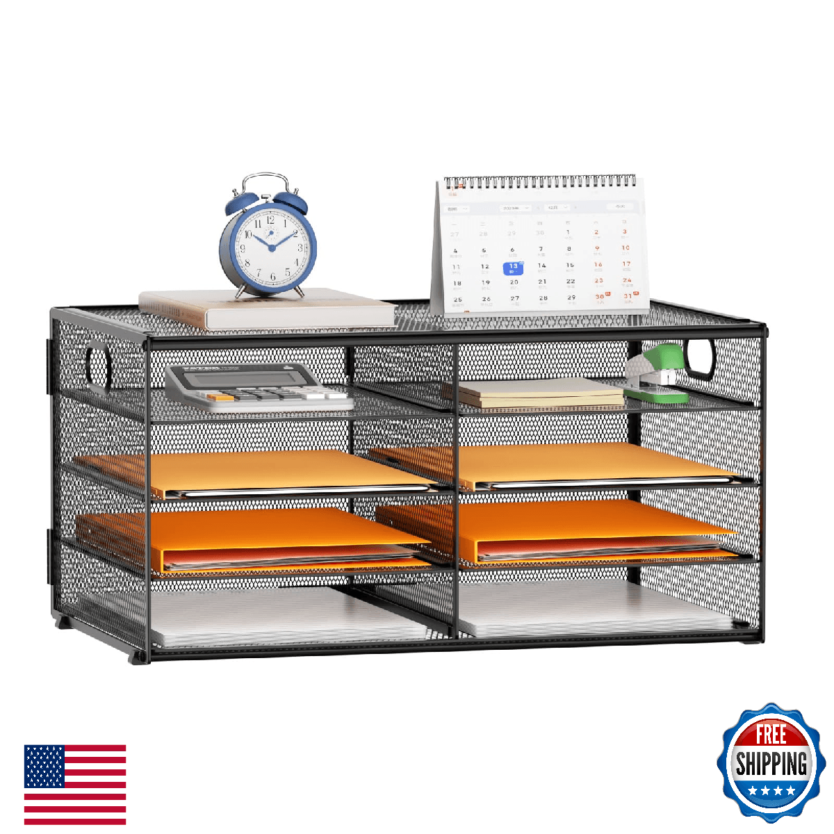 Marbrasse 5 Tier Mesh Desktop Literature Organizer Paper Organizer Desk - Image 1