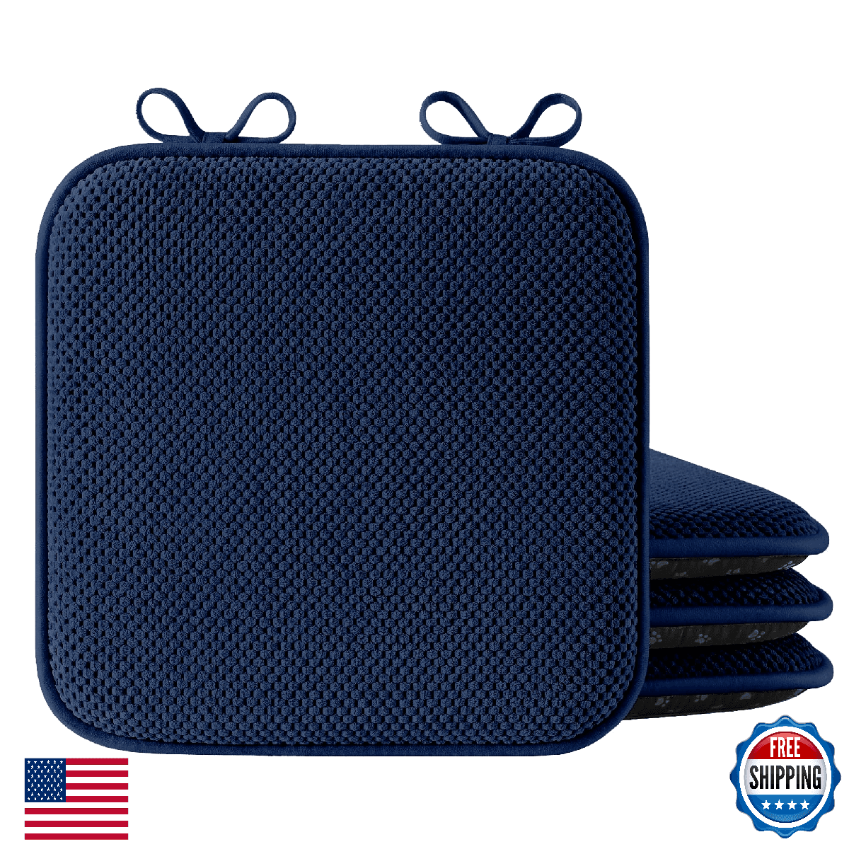 Puredown Chair Cushions Dining Chairs Set of 4 Memory Foam Seat Cushions Non-Sli - Image 1