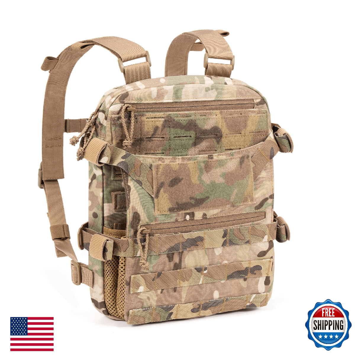 CLTAC ABP Tactical MOLLE Hydration Backpack Military Assault Vest Back Panel Pac - Image 1