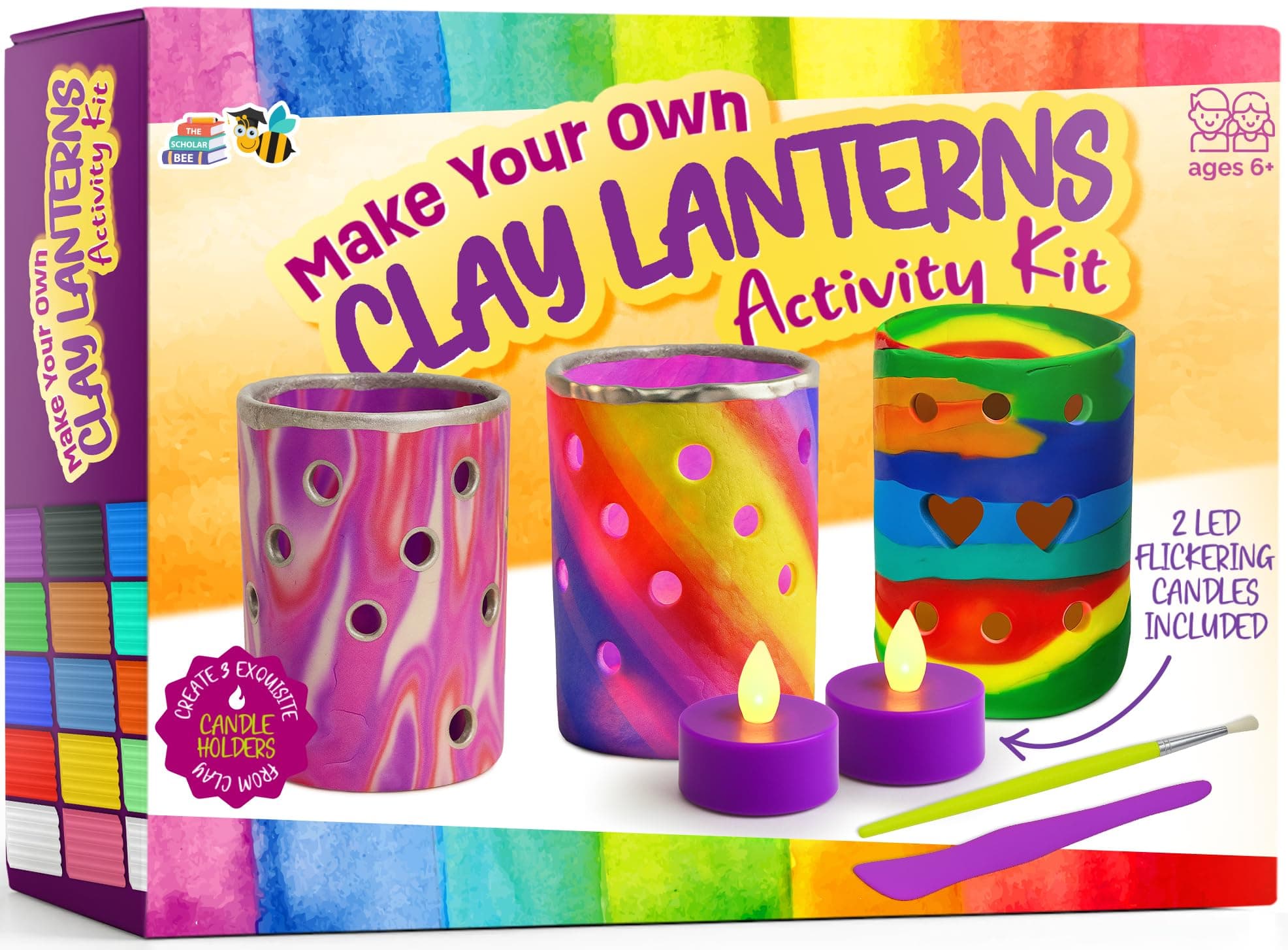 Light-up Clay Lanterns Making Kit Activity for Kids & Tween Girls Ages 8-14 Year - Image 1