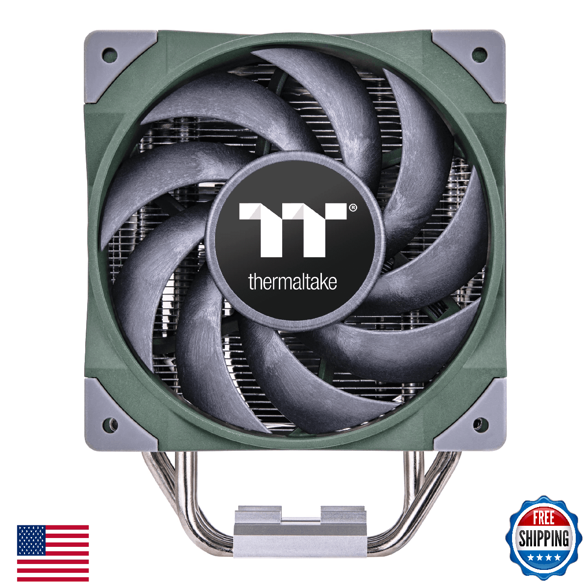 Thermaltake TOUGHAIR 510 180W TDP CPU Cooler Racing Green, Intel/AMD Socket (LGA - Image 1