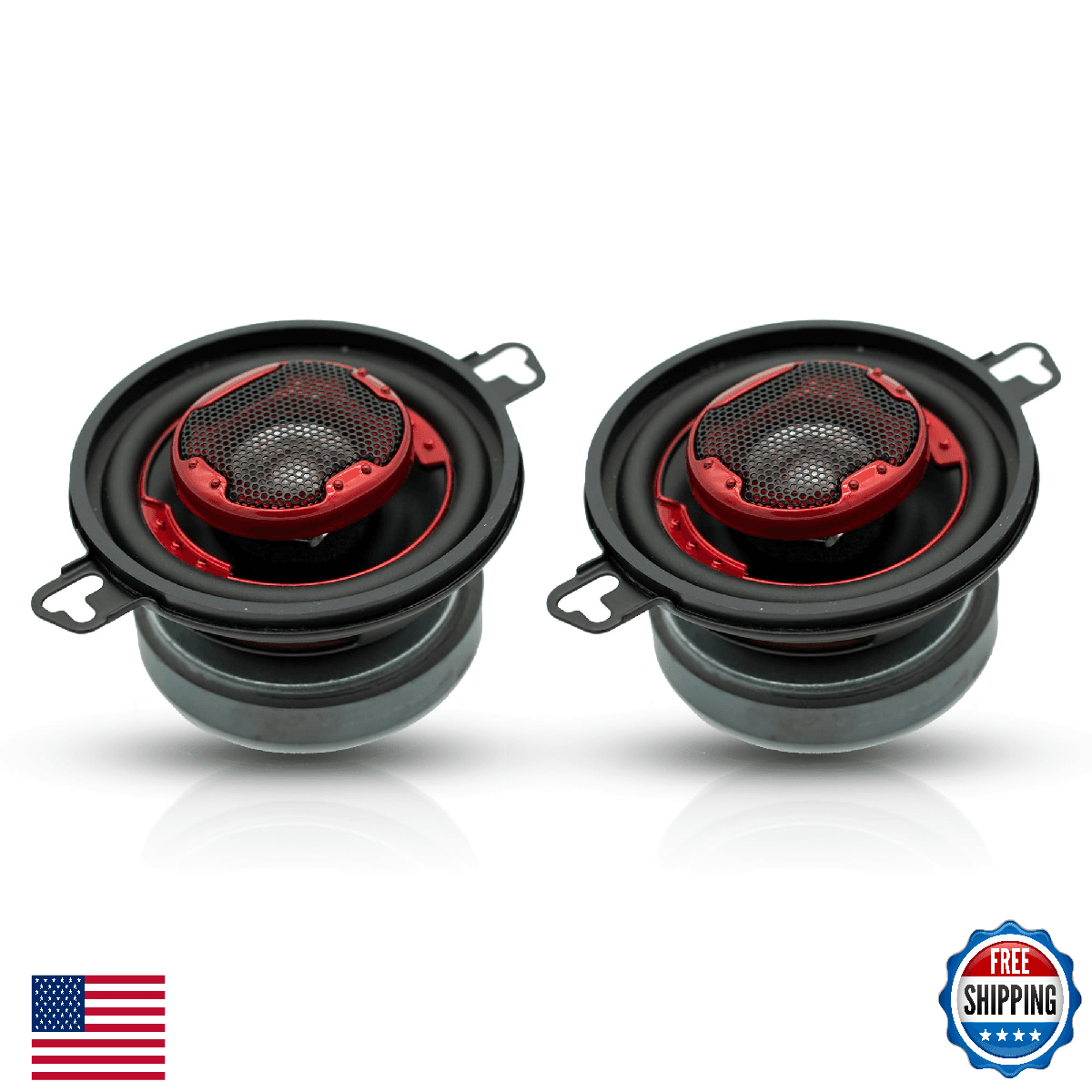 MB Quart XK2-108 3.5-Inch 140 Watt 2-Way Coaxial Speaker System for Superior Car - Image 1