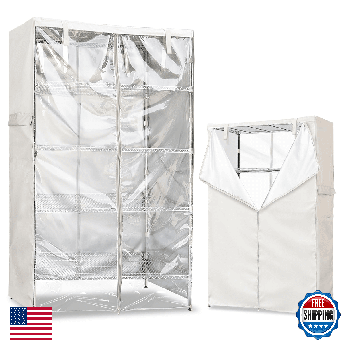 Dalema Wire Rack Covers,Heavy Duty 600D Dustproof Waterproof Storage Rack Covers - Image 1