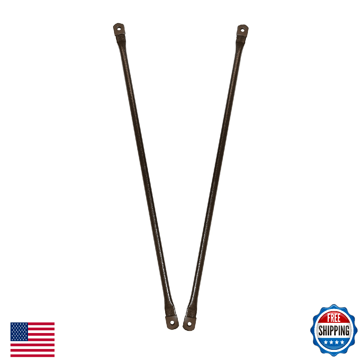 Timyrimy 34.6" Garden Swing Replacement Rods 2-Pack Bronze Metal Round Hang - Image 1