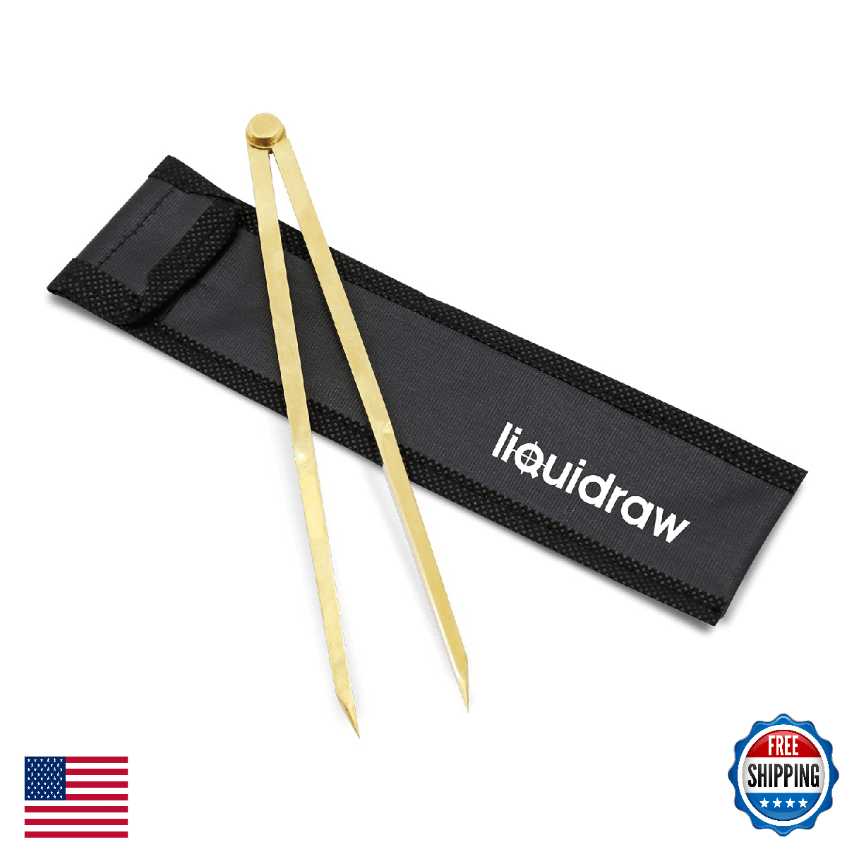 Liquidraw Solid Brass Navigation Divider 8" (20cm) Single Handed Marine Nautical - Image 1