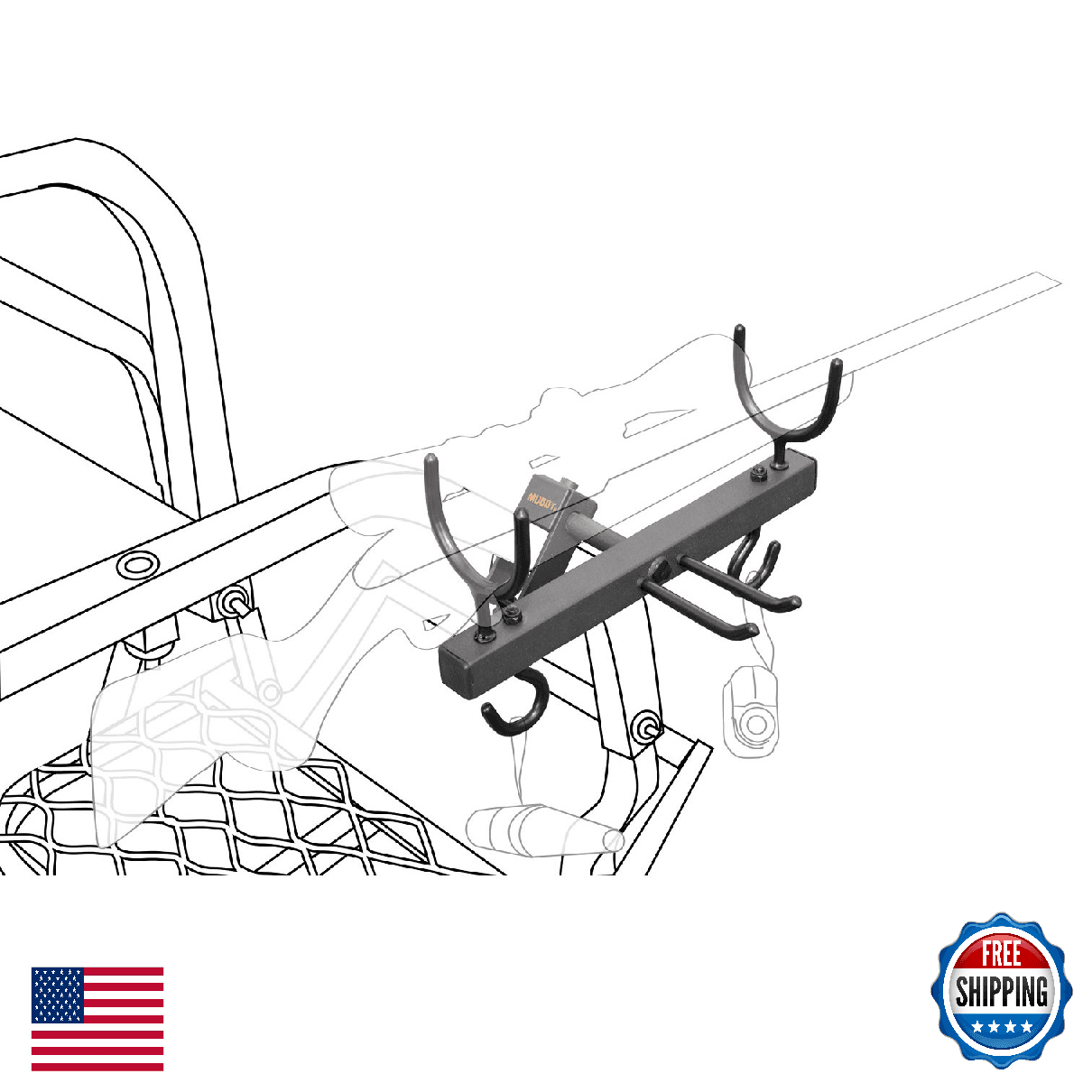 Muddy EZ Reach Treestand Organizer, Black, Universal Mount, Steel - Image 1