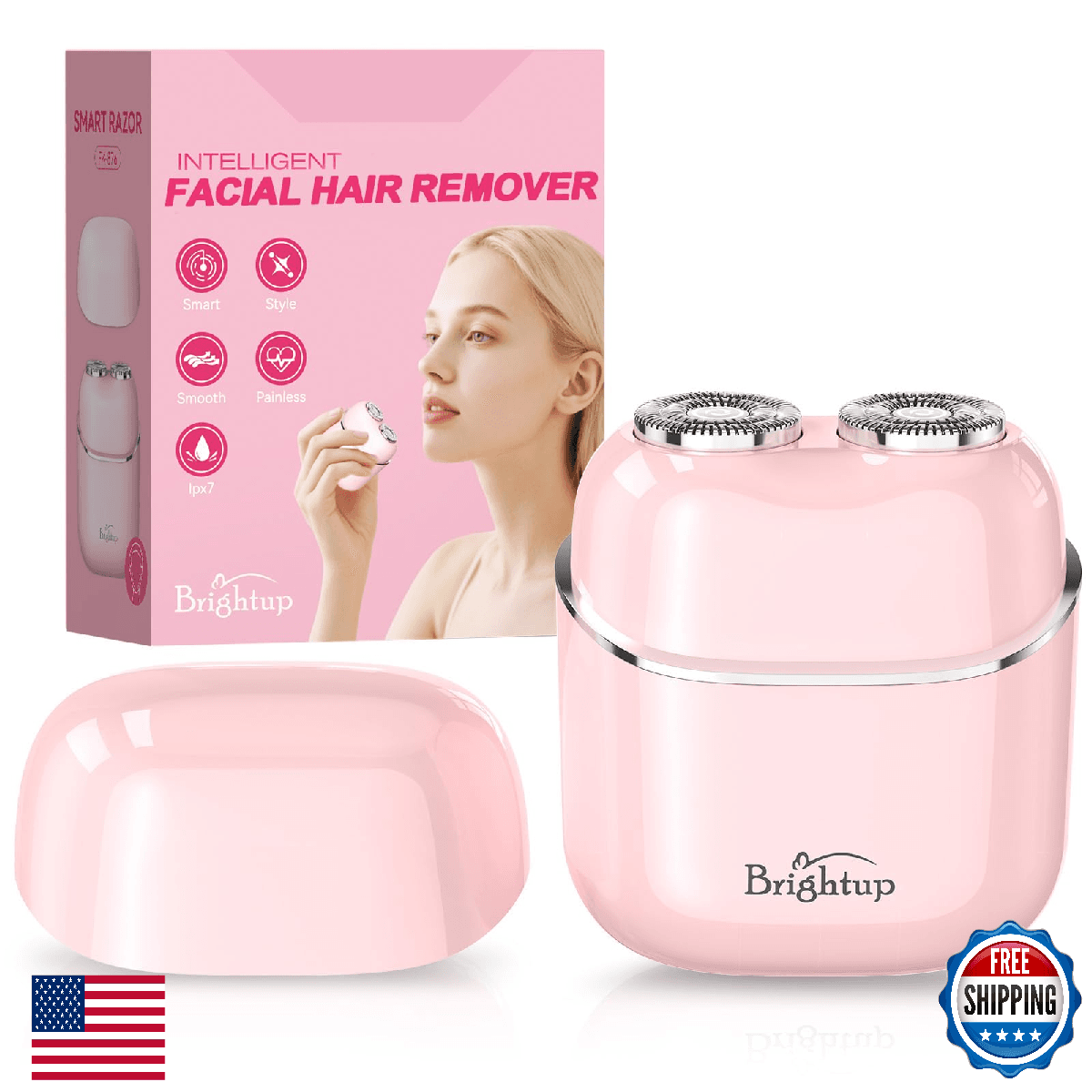 Facial Hair Removal for Women - Painless Electric Face Shaver for Peach Fuzz & S - Image 1