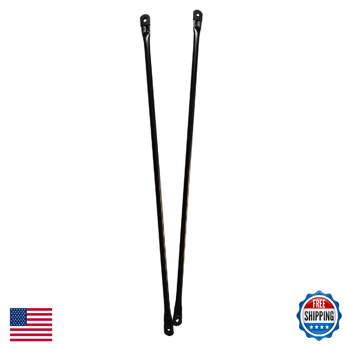 Timyrimy 39.4in Garden Swing Black Metal Replacement Hanging Rods - Image 1