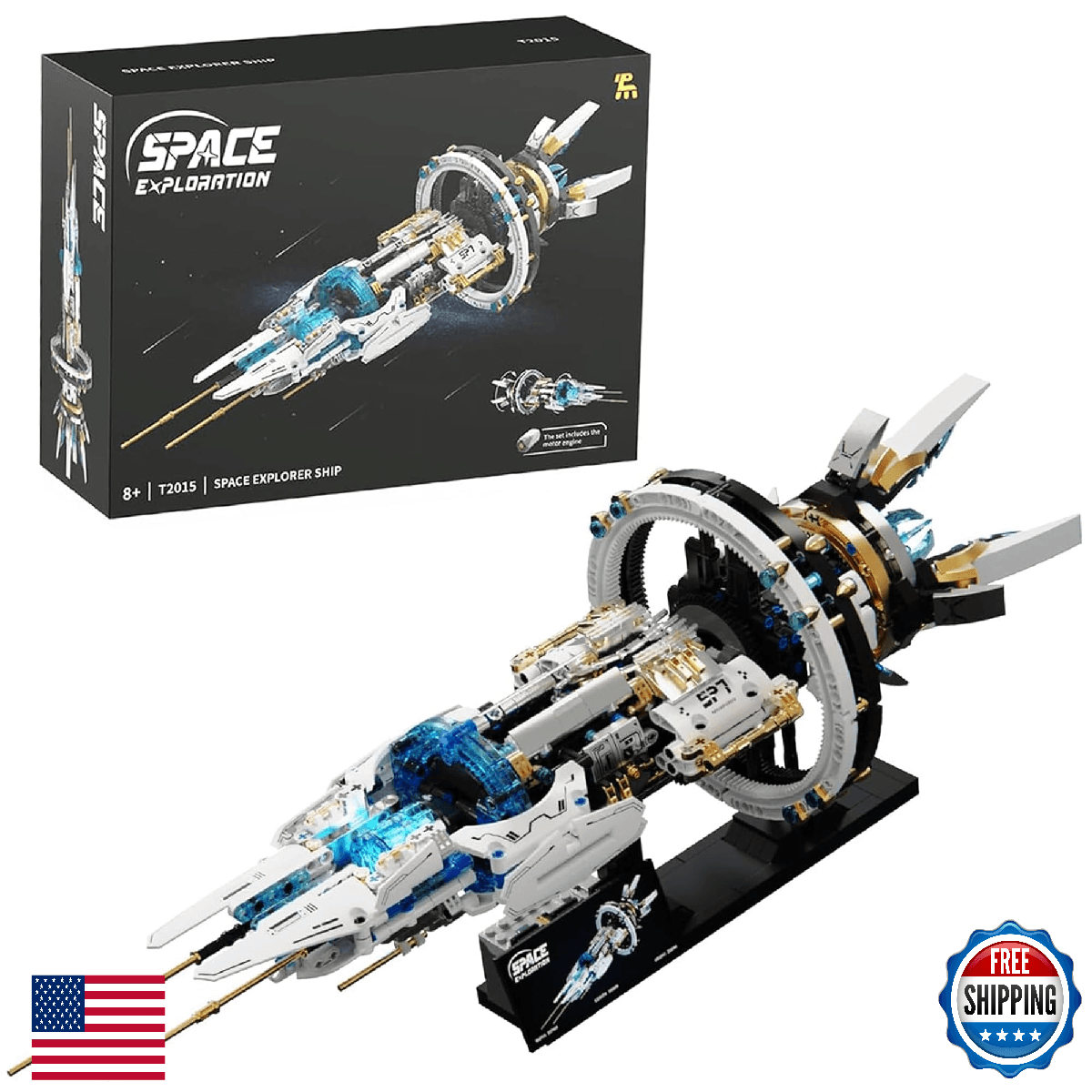 HUNKING Space Station Building Set | Spaceship Building Blocks-1583 Pieces with - Image 1