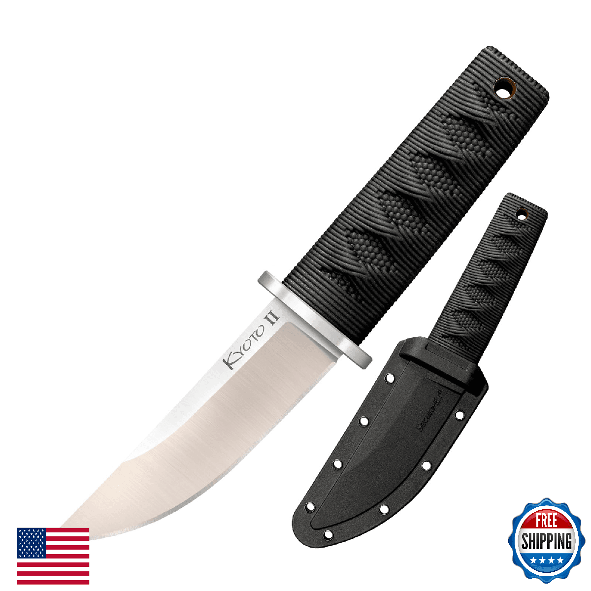 Cold Steel Kyoto II 3-3/8" 8Cr13MoV Stainless Steel Fixed Blade Knife - Image 1