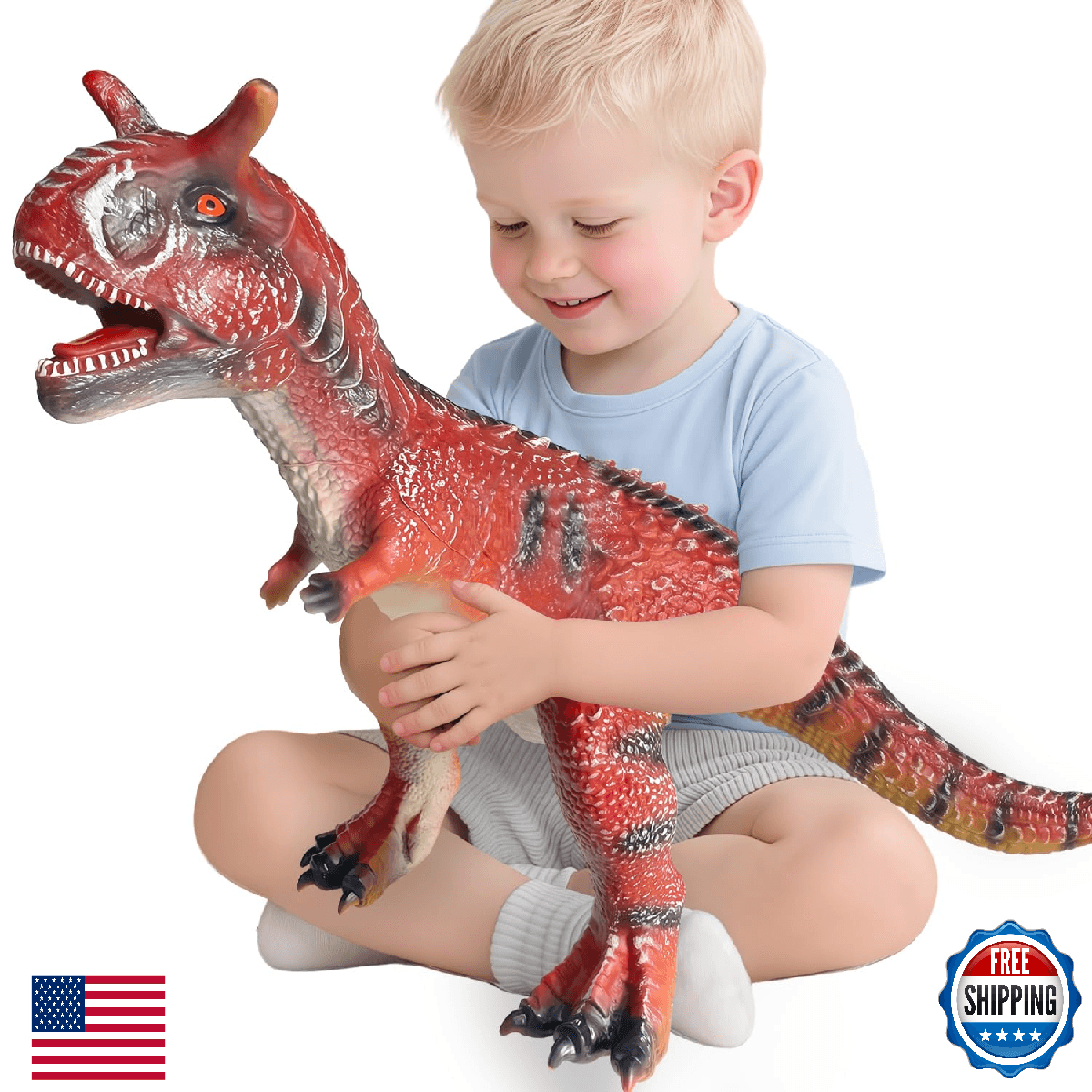 YONGJULE Big Carnotaurus 28 inch, Dinosaur Toys for Kids 3-5, Large Inflatable D - Image 1
