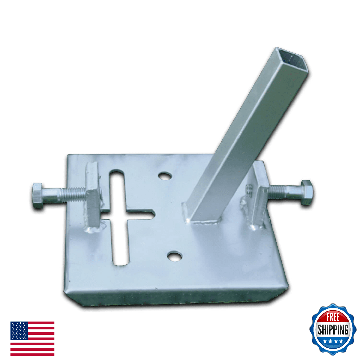 BOSS Buck Deluxe Steel Foot Pad for Game Feeder - T-Post Compatible - Image 1