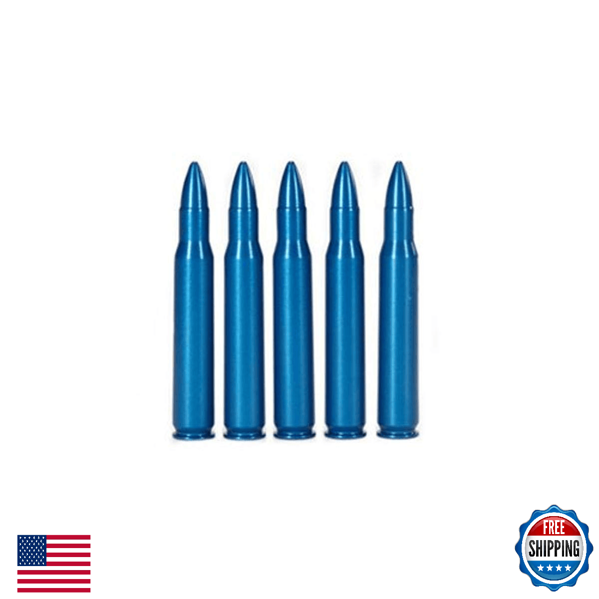 AZOOM SNAP CAPS 3006SP 5PK Blue Dummy Rounds Training Cartridges - Image 1