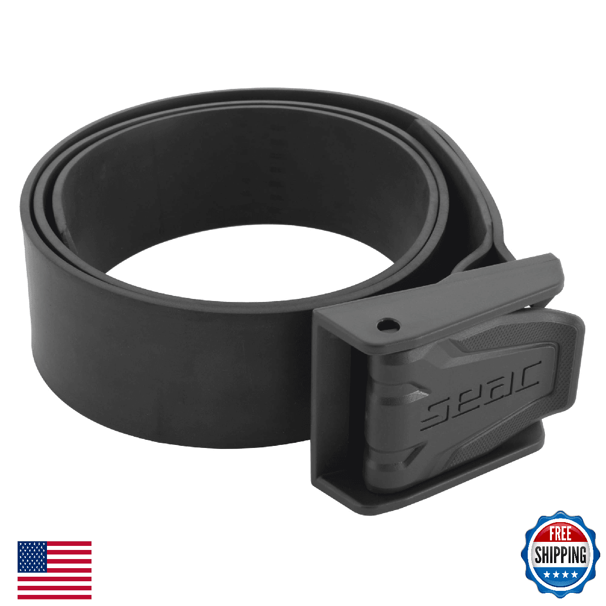 Seac Nylon Weight Belt with Plastic Buckle - Black - Image 1