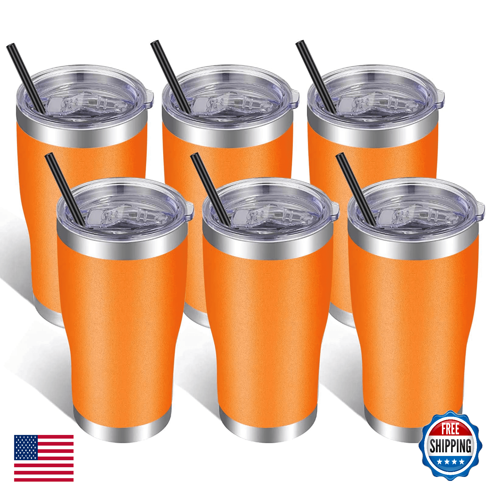 VEGOND 20oz Stainless Steel Tumbler Cup with Lid & Straw - Vacuum Insulated - Image 1