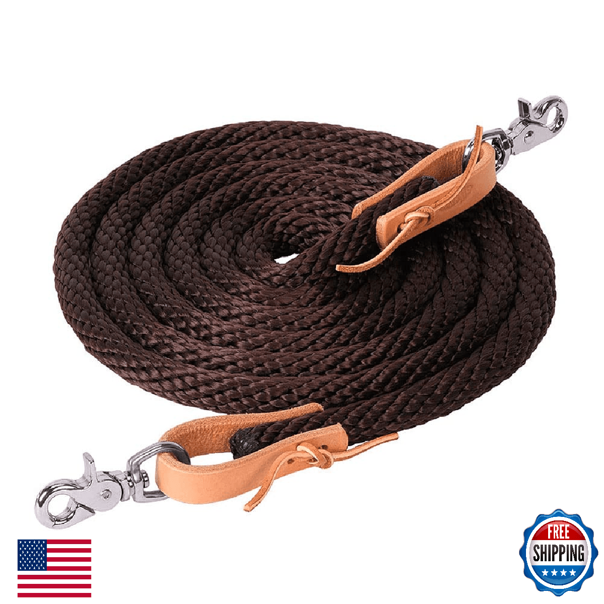 Weaver Equine Poly Roper Rein 5/8" 10' - Trail & Youth - Image 1