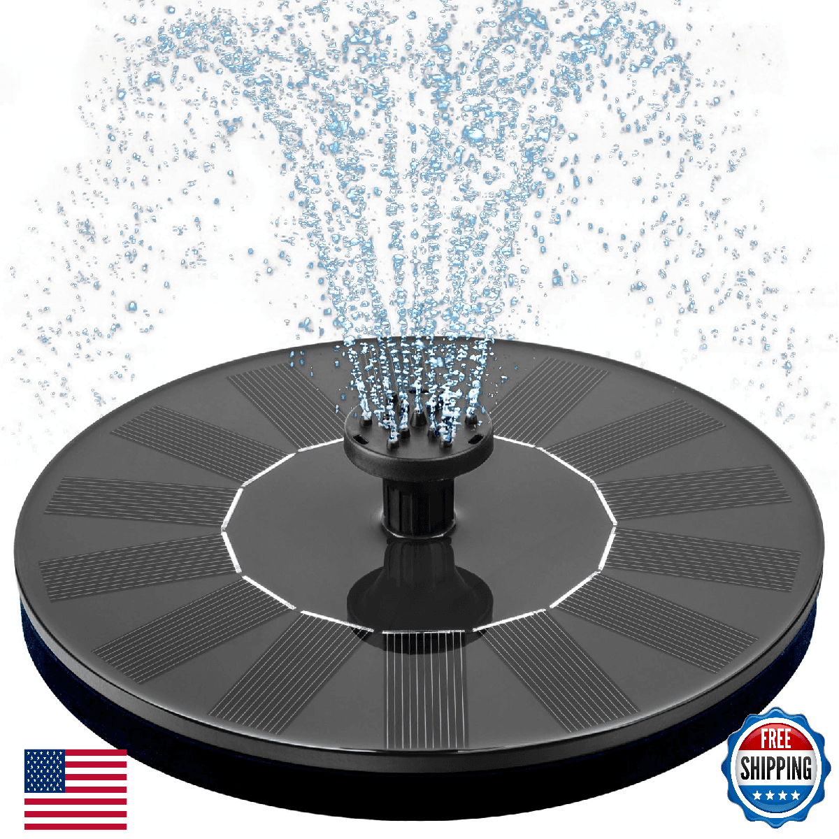 Mademax 1W Solar Bird Bath Fountain Pump - Floating, Free Standing - Image 1