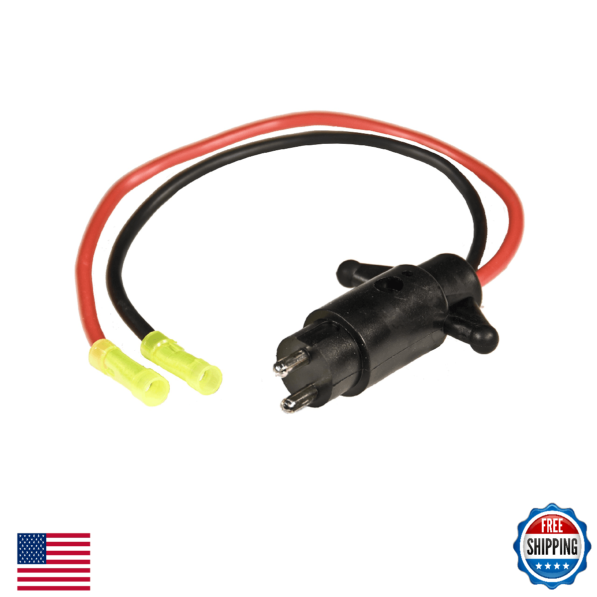 Sierra International WH10480-1 Male Trolling Motor Plug w/ Butt Connectors - Image 1