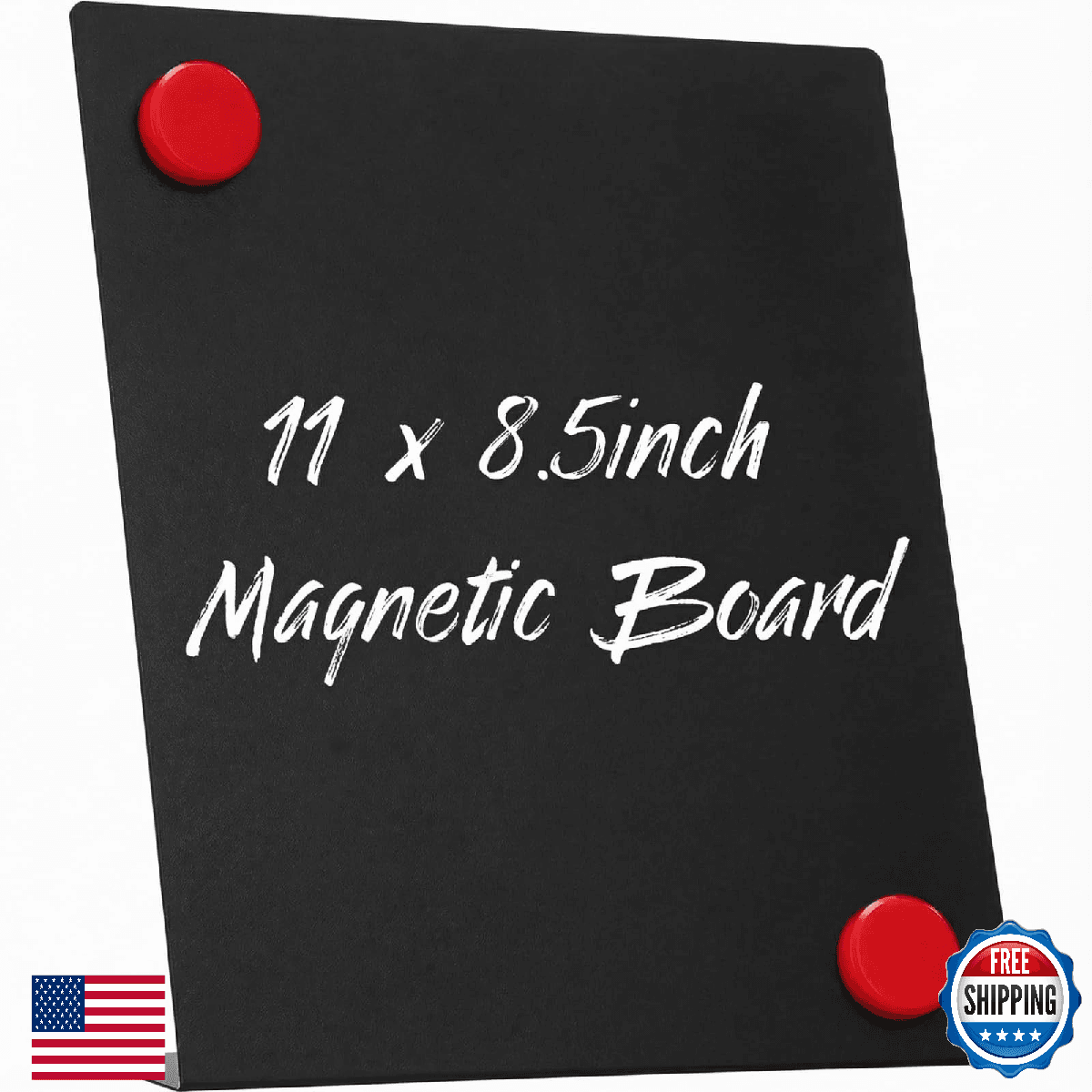 Fainne Magnetic Bulletin Board Mini Black Metal Tabletop Memo Display 11x8.5 Off - Image 1