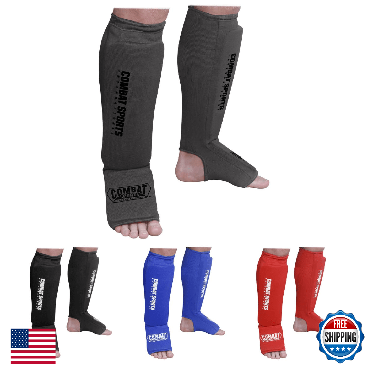 Combat Sports Shin & Instep Padded Guards - Elastic, Impact-Absorbing MMA - Image 1