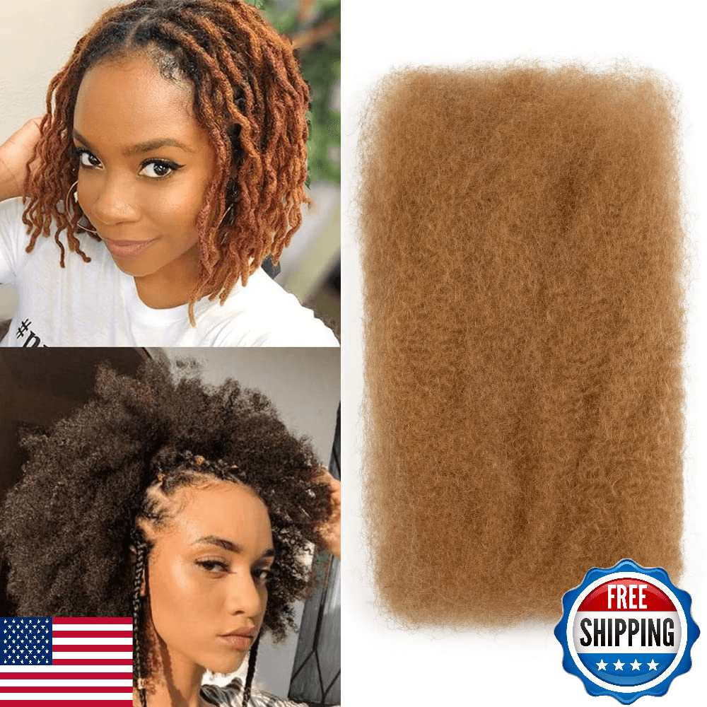 FASHION IDOL Afro Kinky Human Hair for Dreadlock Extensions Loc Repair Braids - Image 1