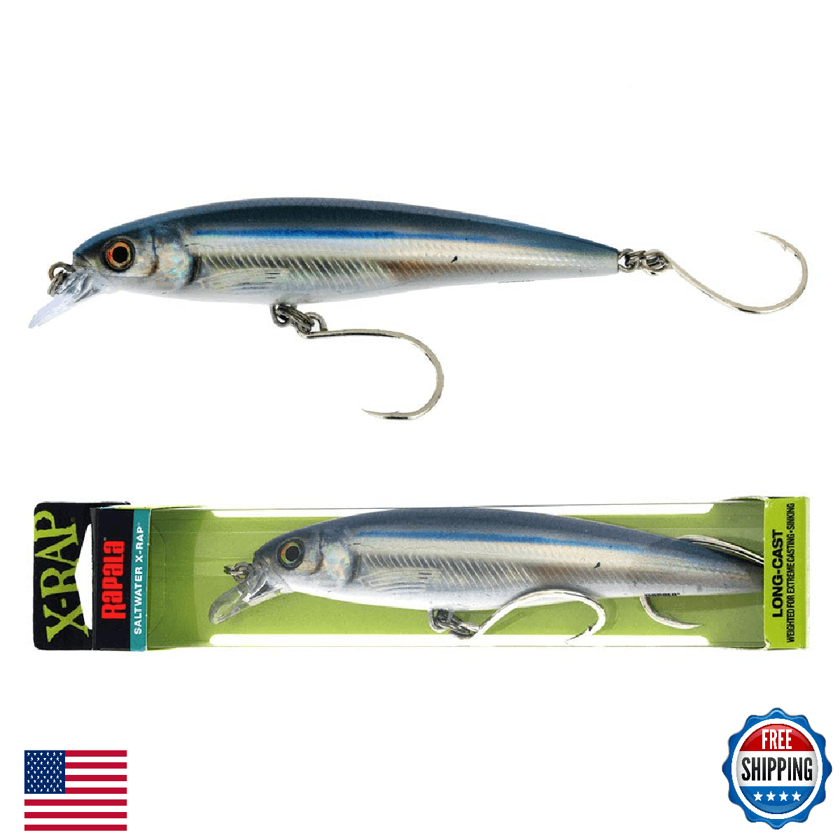 Rapala X-Rap Long Cast 14 Anchovy Fishing Lure Saltwater SXRL14ANC - Image 1