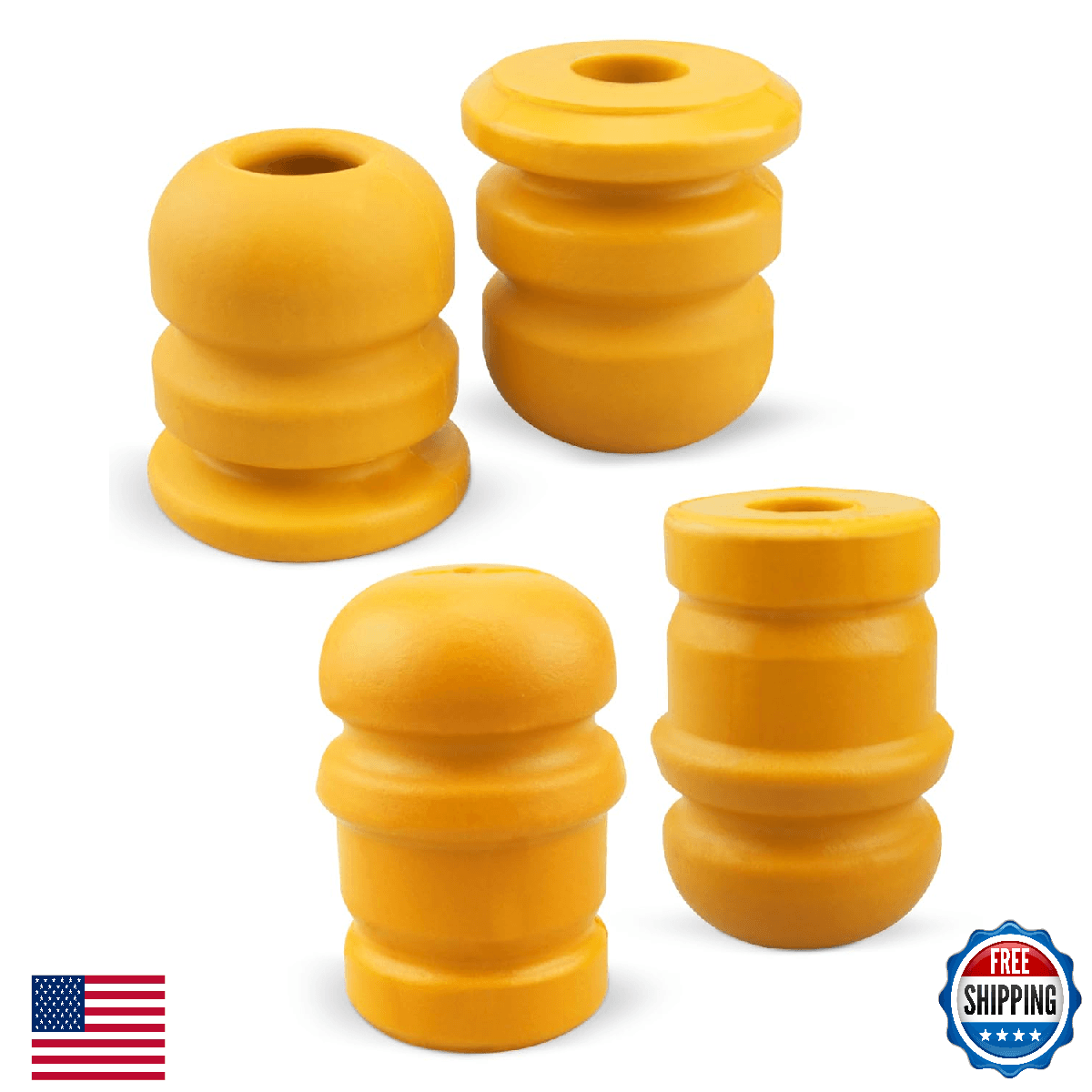 JUWEVAZU 2 Pair Front Rear Bump Stops Jeep Wrangler JK 07-18 Suspension Jounce - Image 1