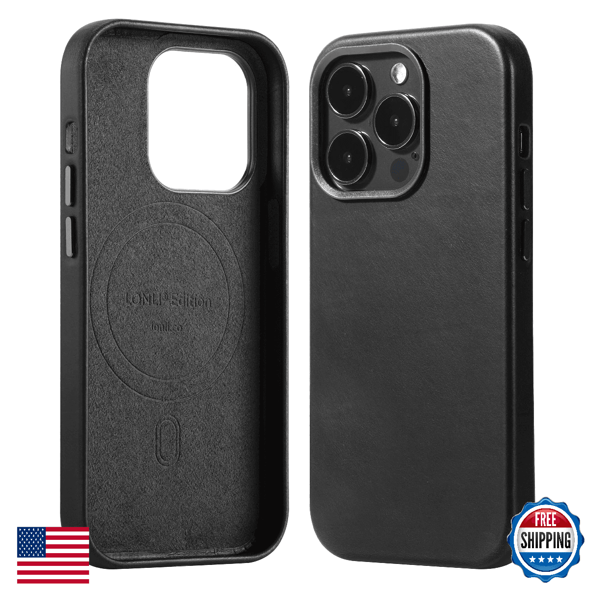 LONLI Edition Italian Leather iPhone 15 Pro Max Case Magsafe Compatible - Image 1