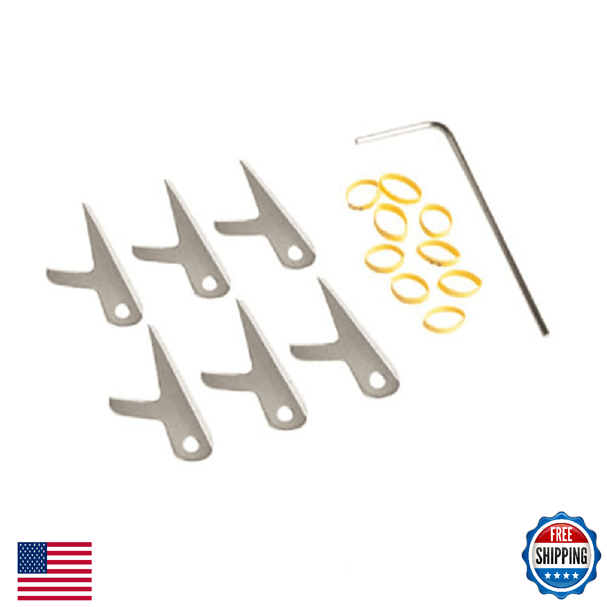 Swhacker 203 Replacement Blades 1.75in Stainless Steel 6 Pack Broadhead - Image 1