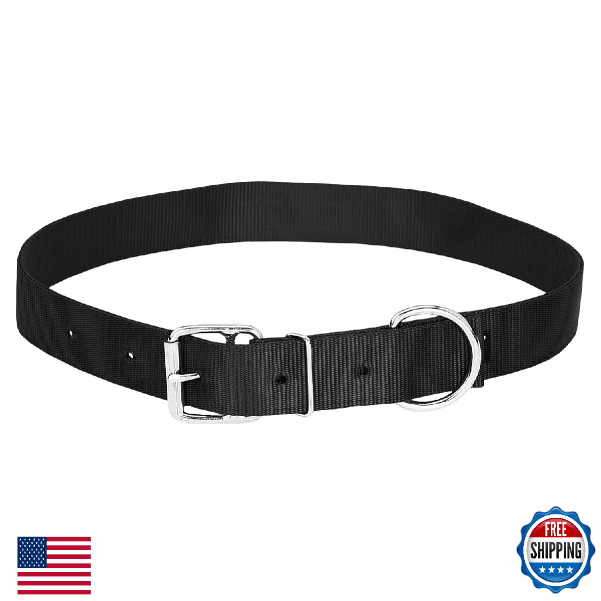Weaver Leather 1"x32" Calf Nylon Neck Strap, Black - Durable & Small - Image 1