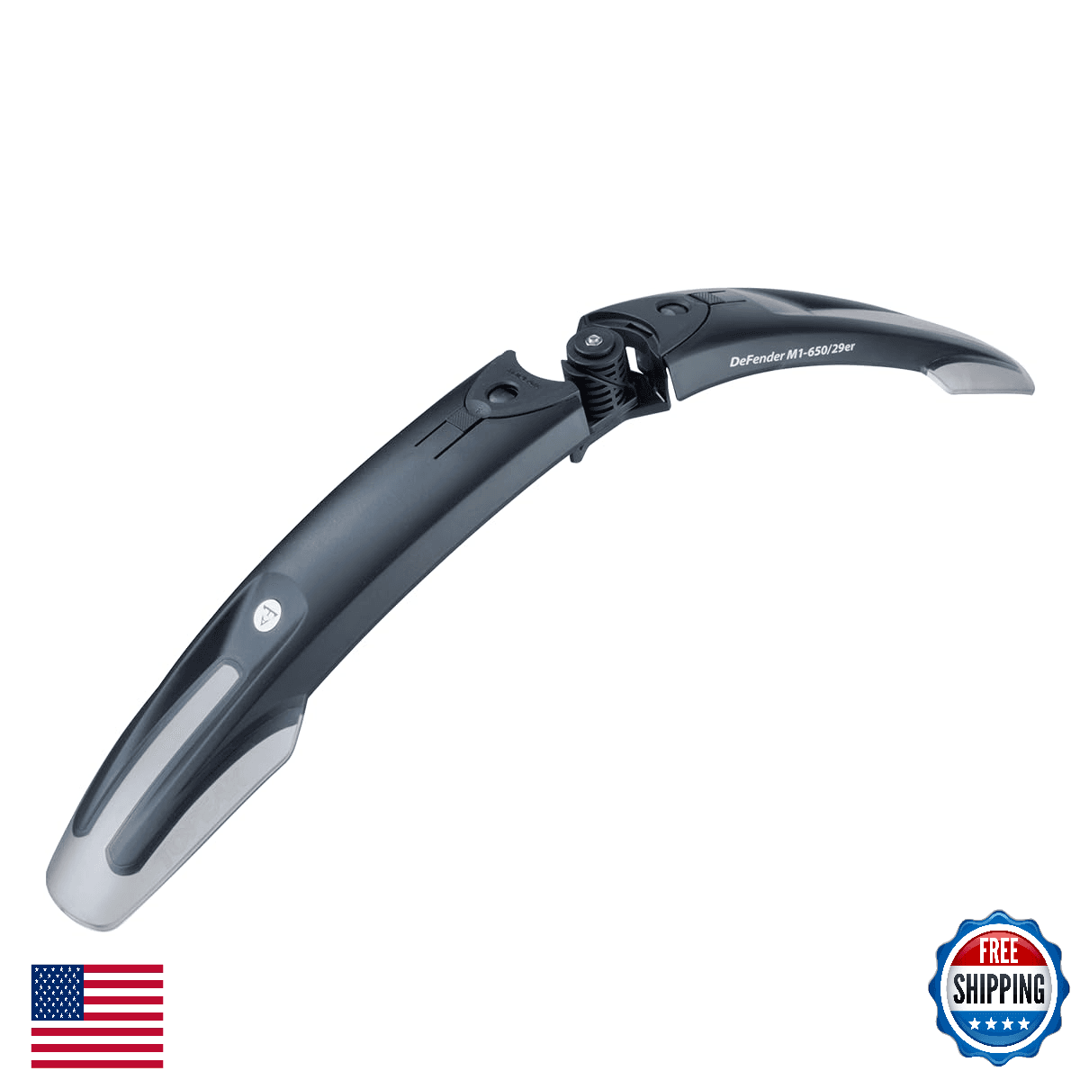 Topeak DeFender M1 Front Bike Fender for 27.5-inch Wheel, Black - Image 1