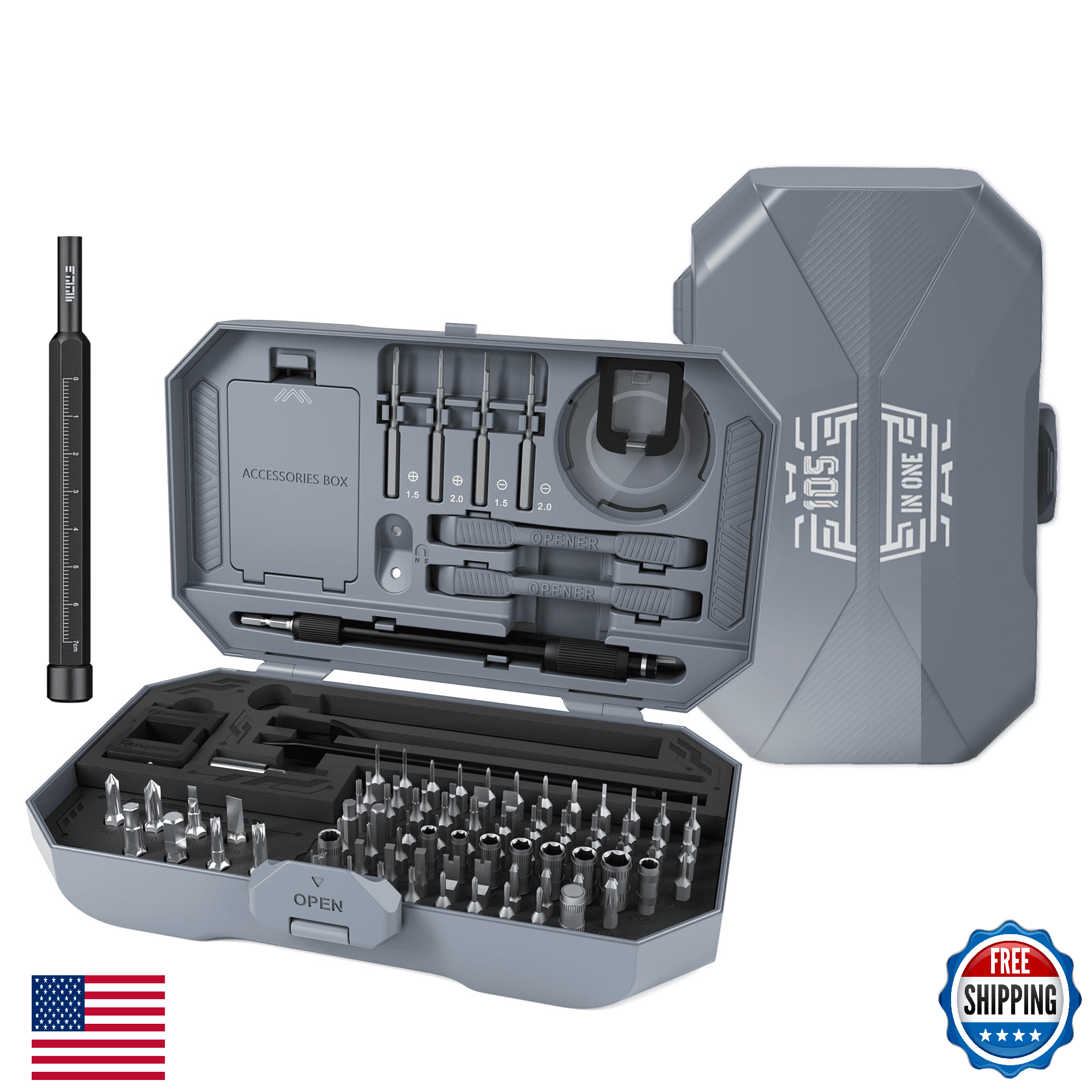 JAKEMY 105 in 1 Precision Mini Screwdriver Kit Compact with Opening Pry Tool for - Image 1