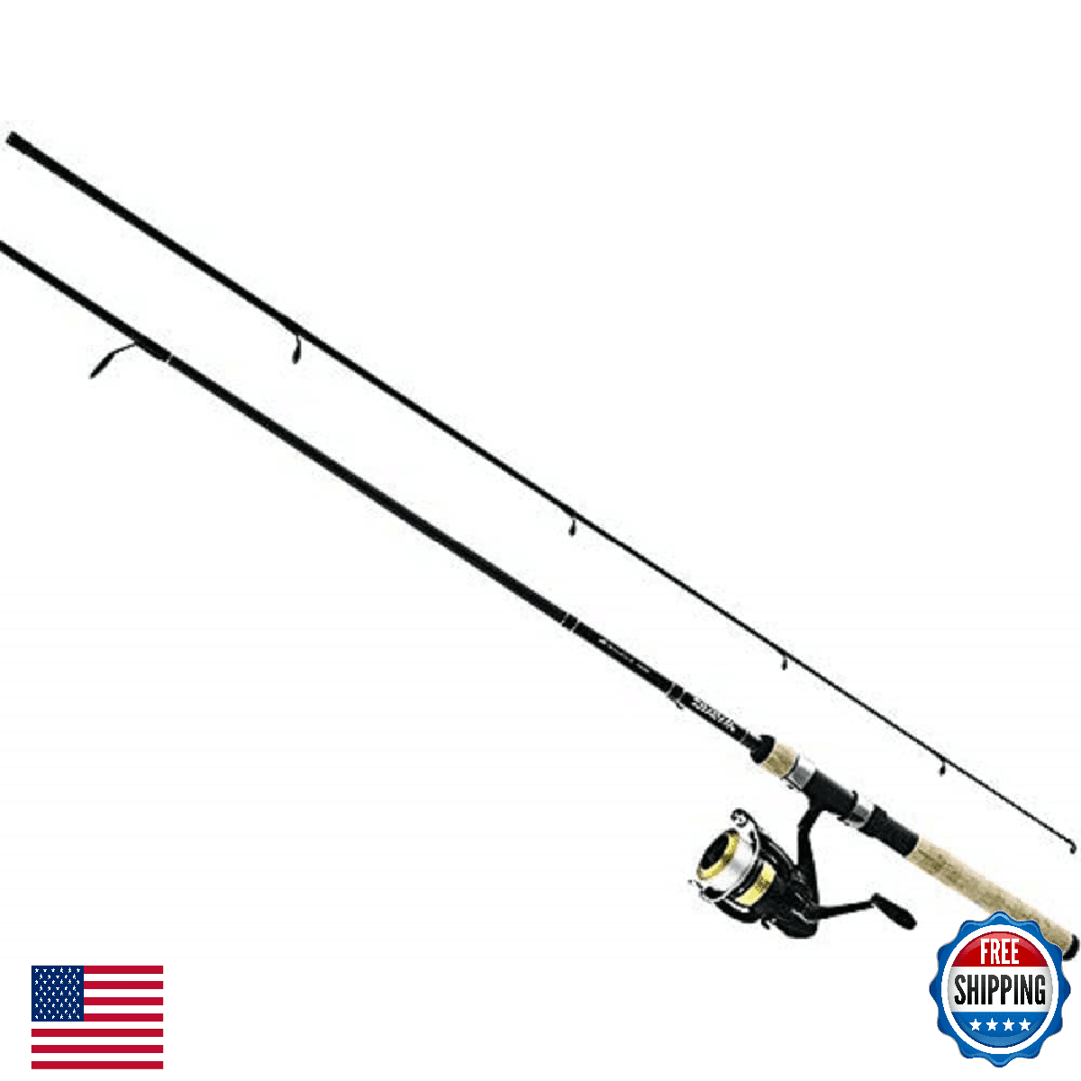 D-SHOCK DSK FW SPIN PMC Spinning Reel & Fiberglass Rod Combo - Image 1