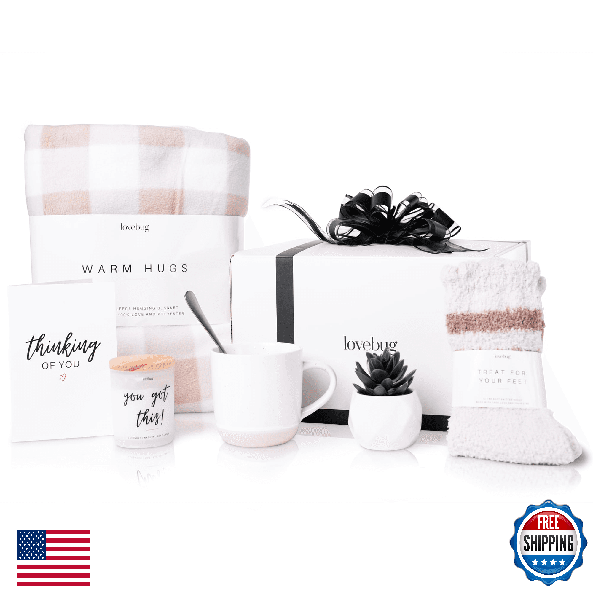 Lovebug Get Well Soon Gift Basket for Women - After Surgery, Feel Better Care Pa - Image 1