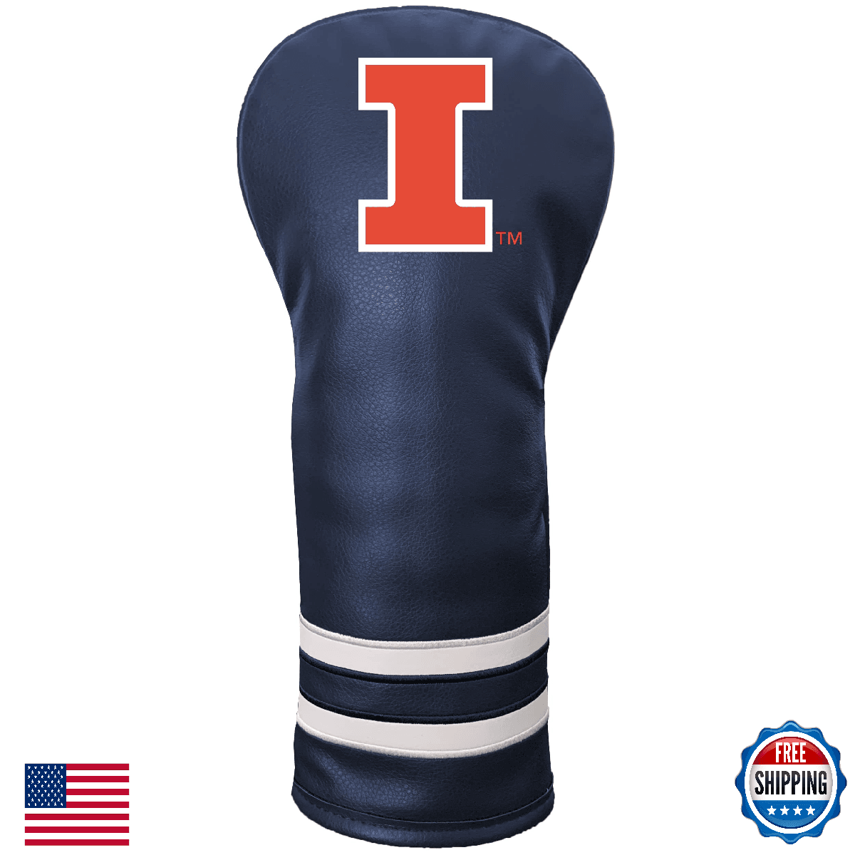 Team Golf NCAA Illinois Vintage Fairway Headcover - Hybrid & Utility Clubs - Image 1