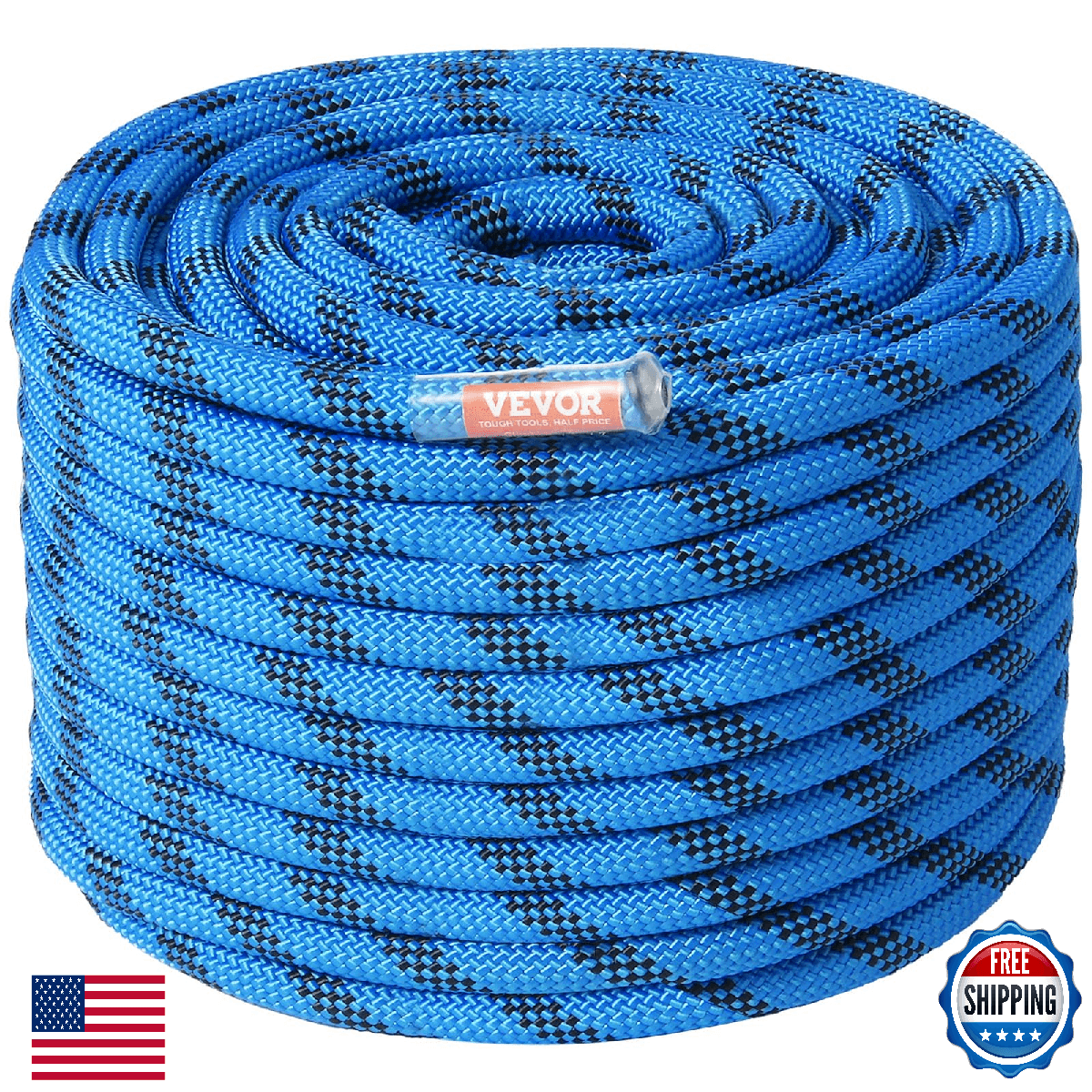 VEVOR 12.7mm (200ft) Static Climbing Rope, 30KN - Rock Climbing, Rescue - Image 1
